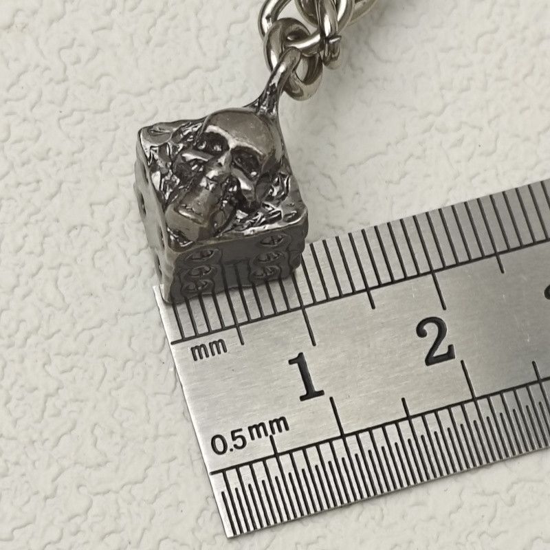 Vintage Solid Dice and Skulls Rock Wallet Chain Size ONE SIZE - 7 Thumbnail