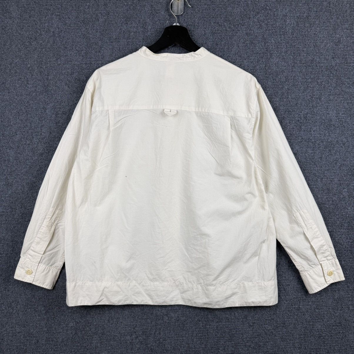 Margaret Howell MHL. by Margaret Howell Band Collar Cotton-Linen Blouse Size US M / EU 48-50 / 2 - 8 Thumbnail