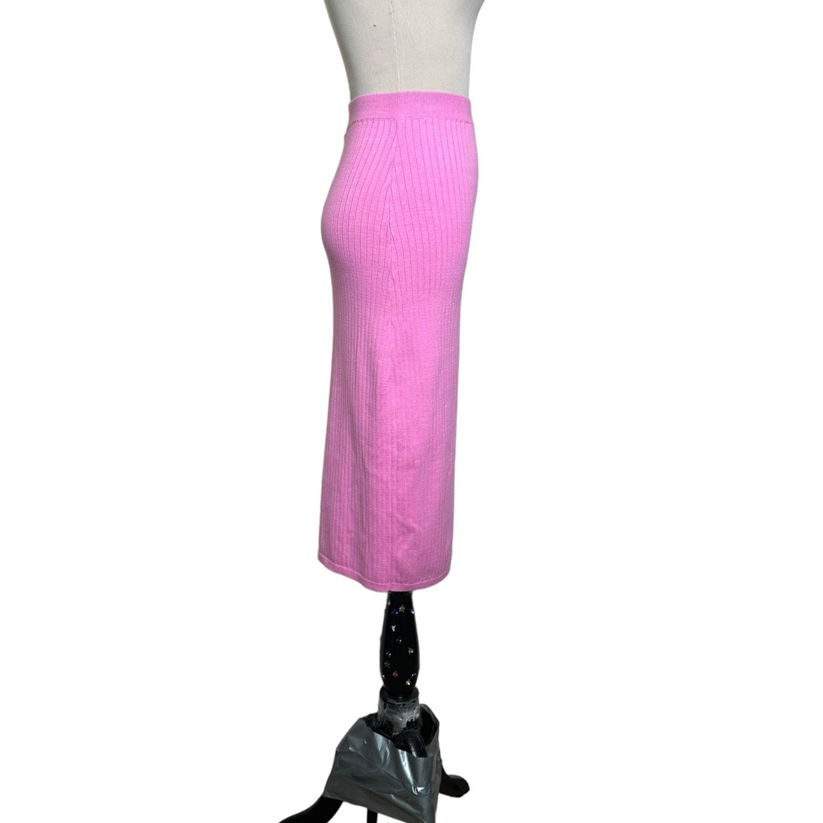 Free People Free People pink knit front slit midi pull on skirt size XS Size 26" / US 2 / IT 38 - 9 Thumbnail