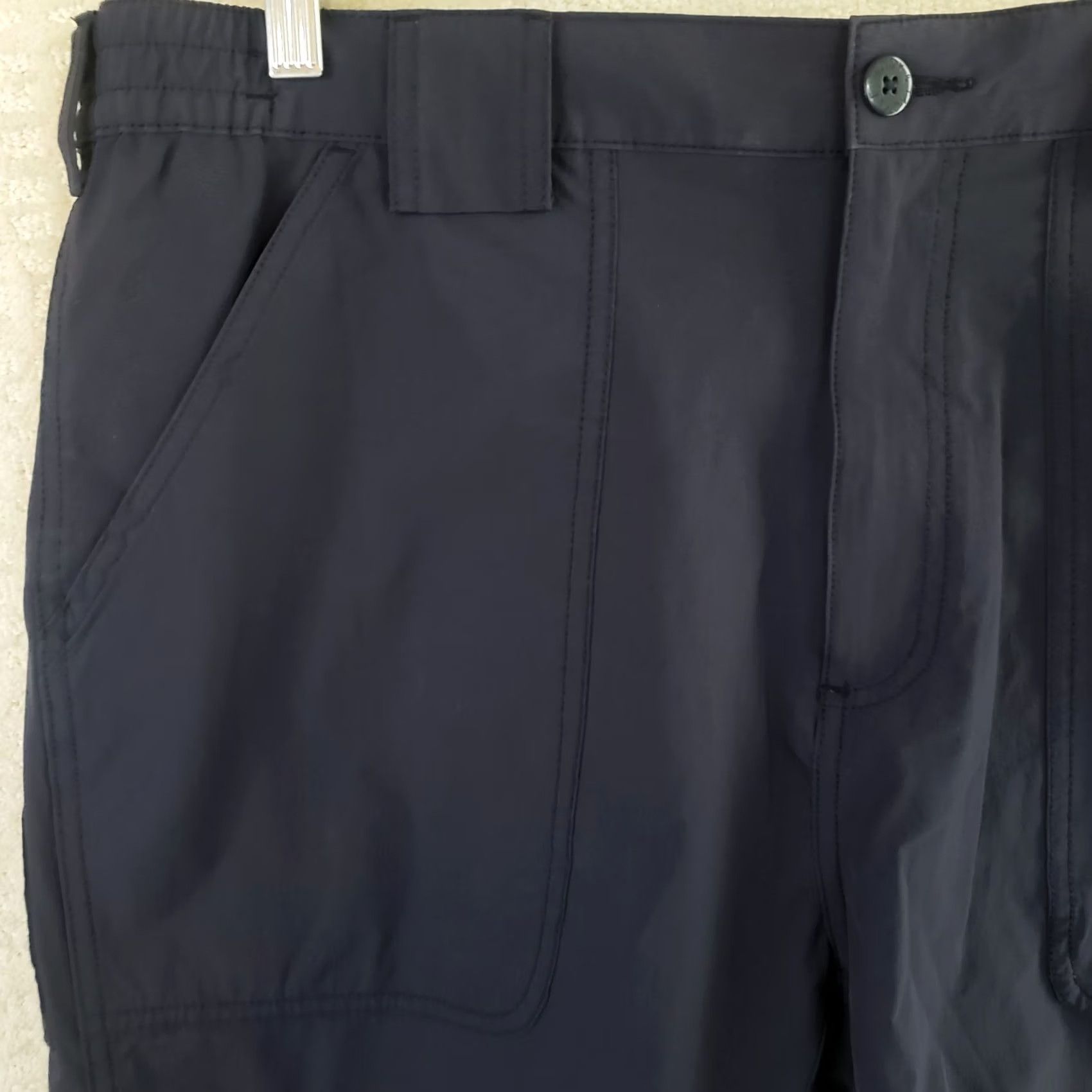 Vintage Hook & Tackle Fishing Shorts Mens 38x6 Blue Quick Dry Nylon Cargo Pockets Camping Outdoor Casual 90s? Size US 38 / EU 54 - 2 Thumbnail