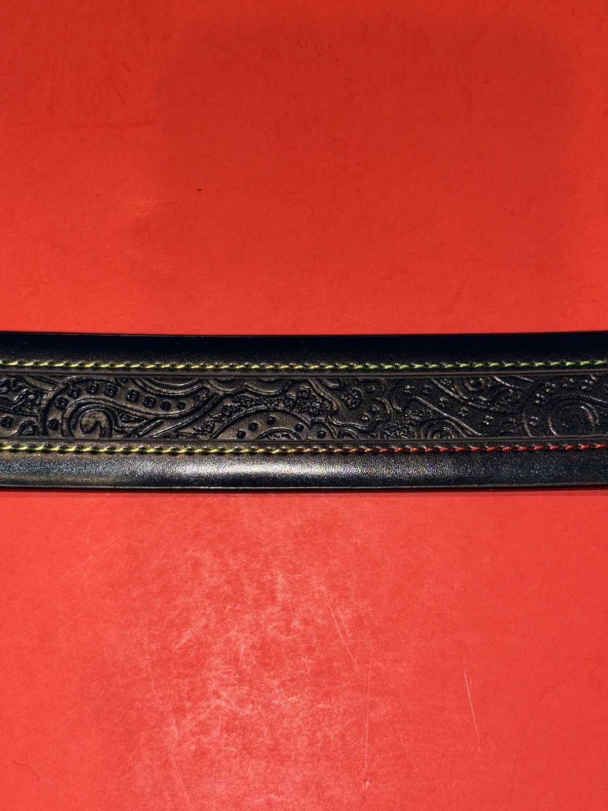 Robert Graham Robert Graham Paisley Multicolor Leather Reversible Belt 38 Size 38 - 6 Thumbnail