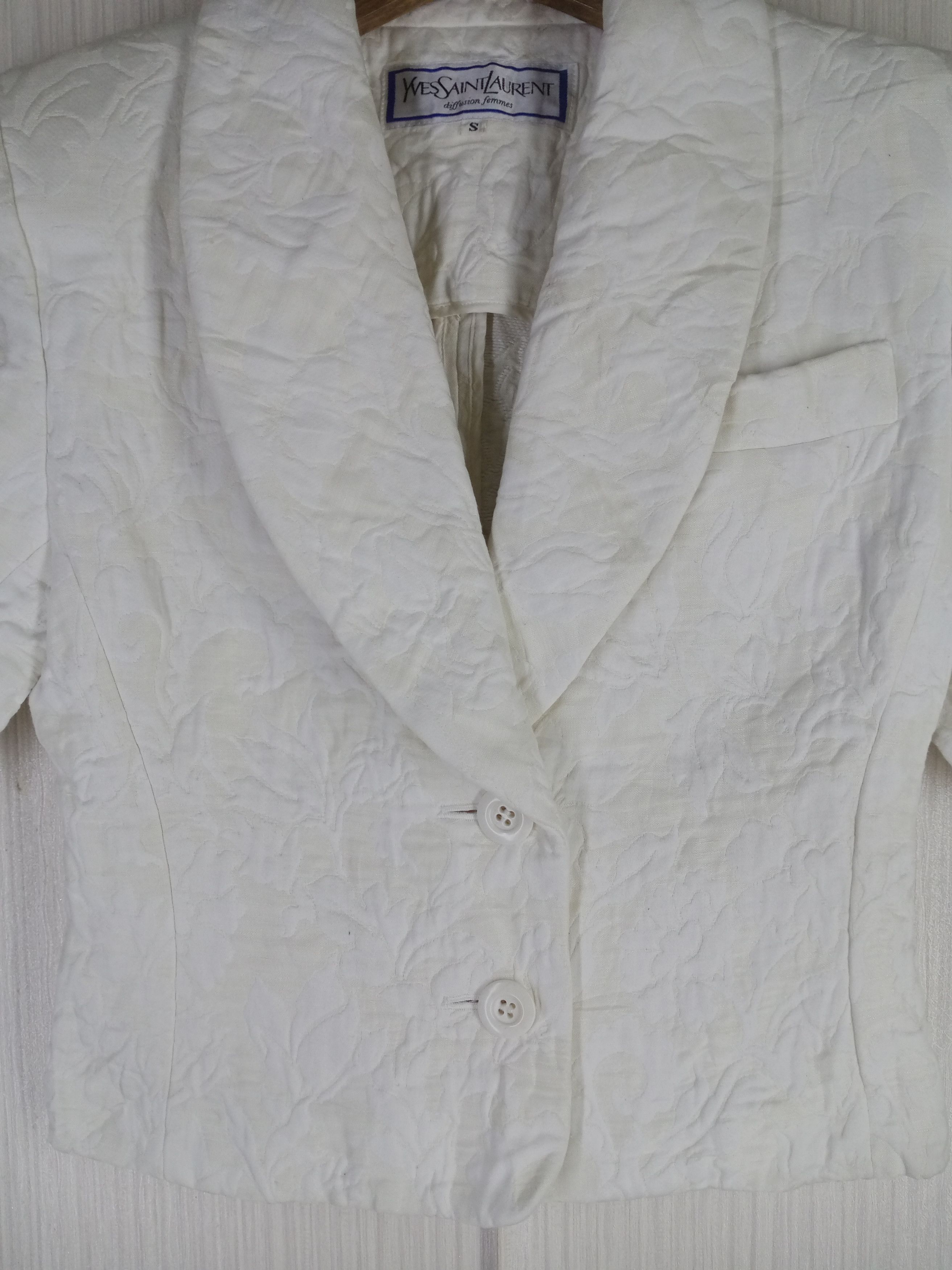 Yves Saint Laurent Vintage Yves Saint Laurent Diffusion Femmes Blazer Size S / US 4 / IT 40 - 4 Thumbnail