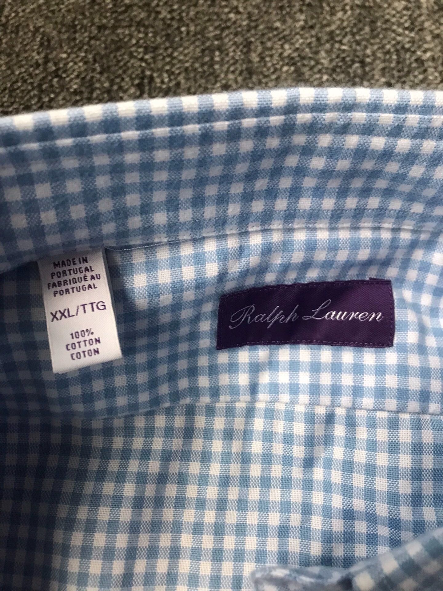Polo Ralph Lauren RL Purple Label Small Check Long Sleeve Shirt XXL Size US XXL / EU 58 / 5 - 3 Thumbnail