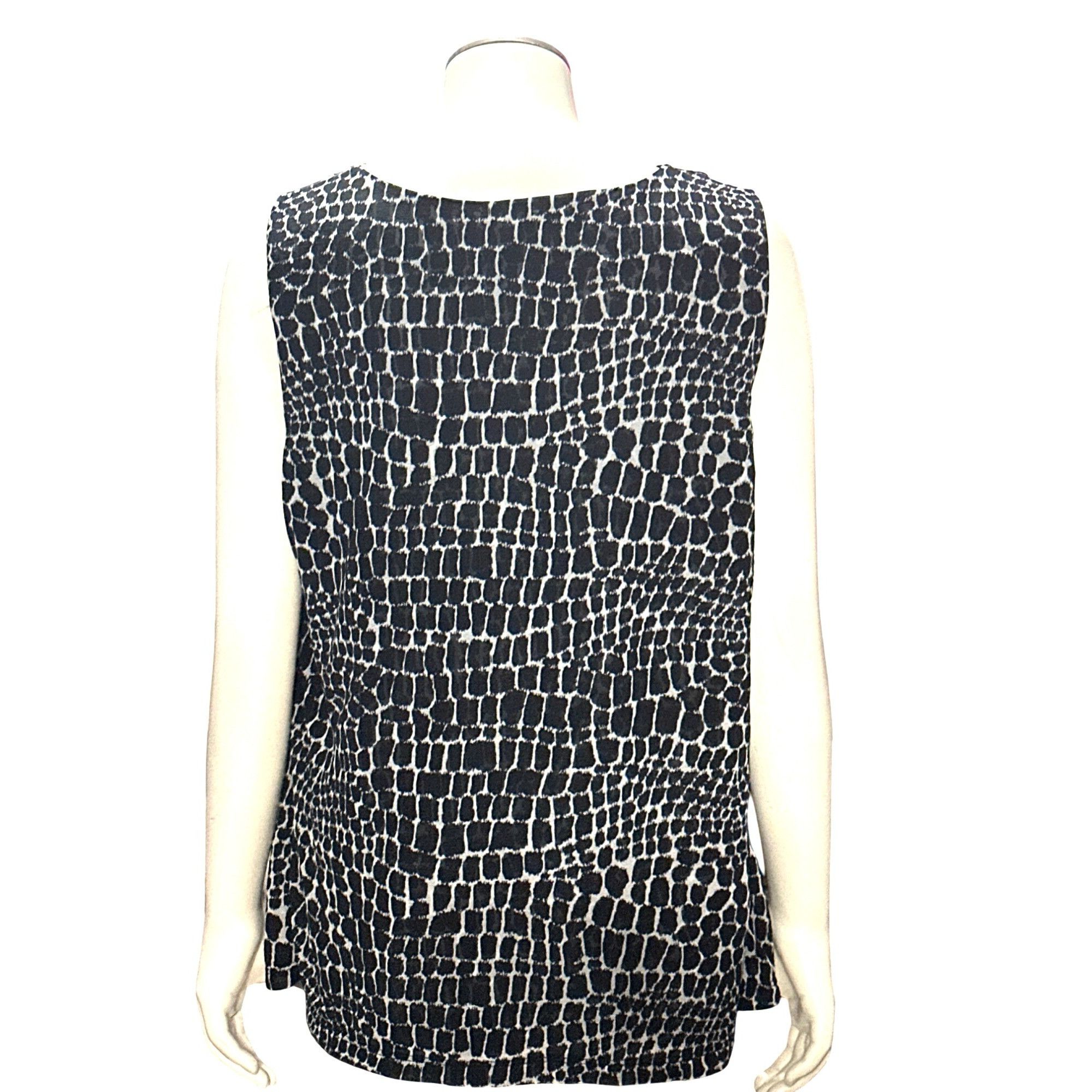 Other 212 Collection Large Black White Snake Print Cowl Neck Blous Size L / US 10 / IT 46 - 6 Thumbnail