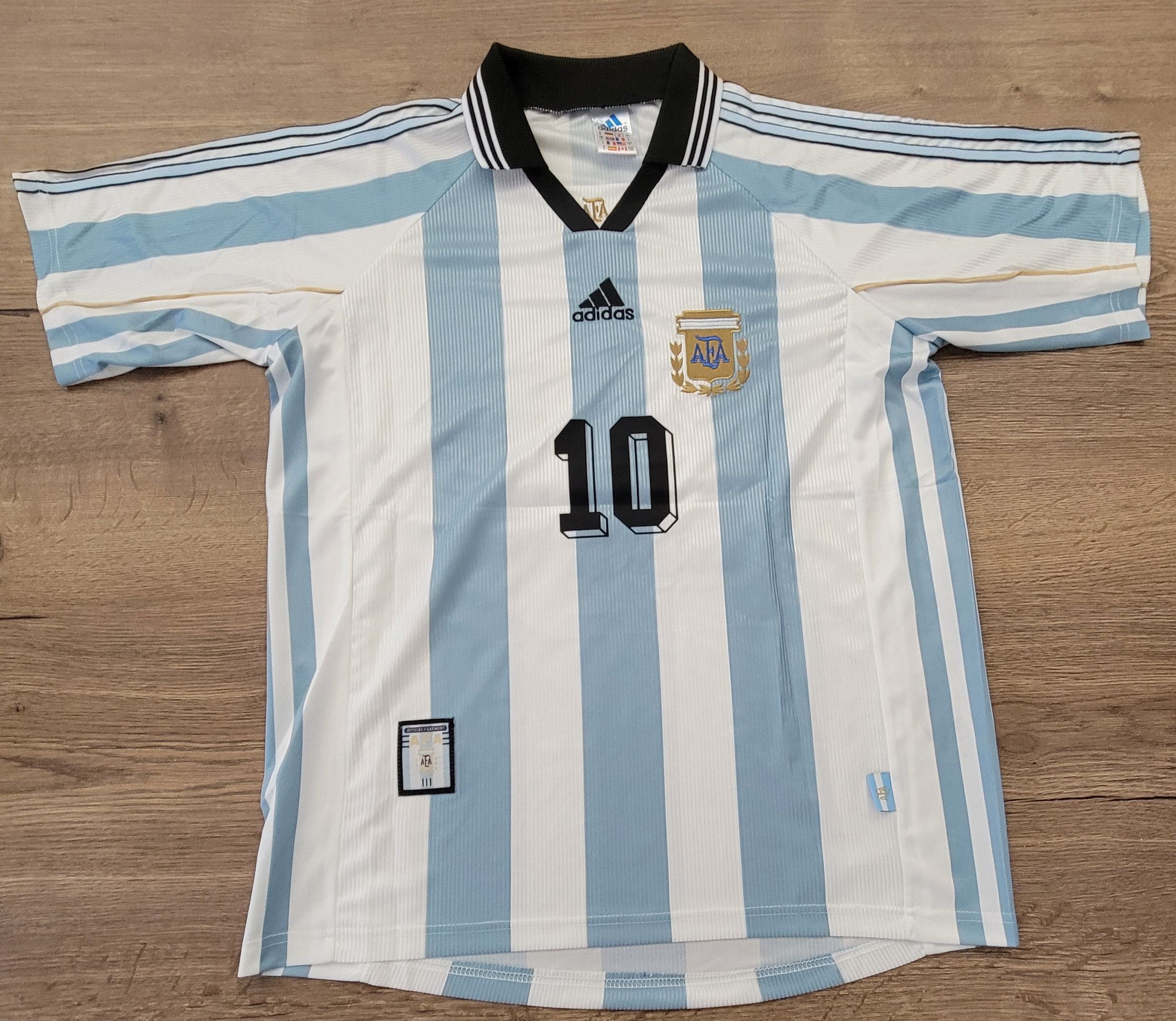 Other Ortega 10 Argentina 1998 Vintage Soccer Jersey Trikot Size US L / EU 52-54 / 3 - 2 Thumbnail