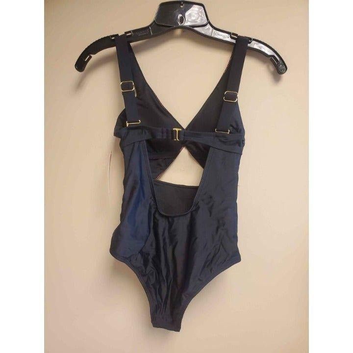 Other Women's XS Black with Multi Colored Accents One Piece Swimsu Size ONE SIZE - 2 Thumbnail