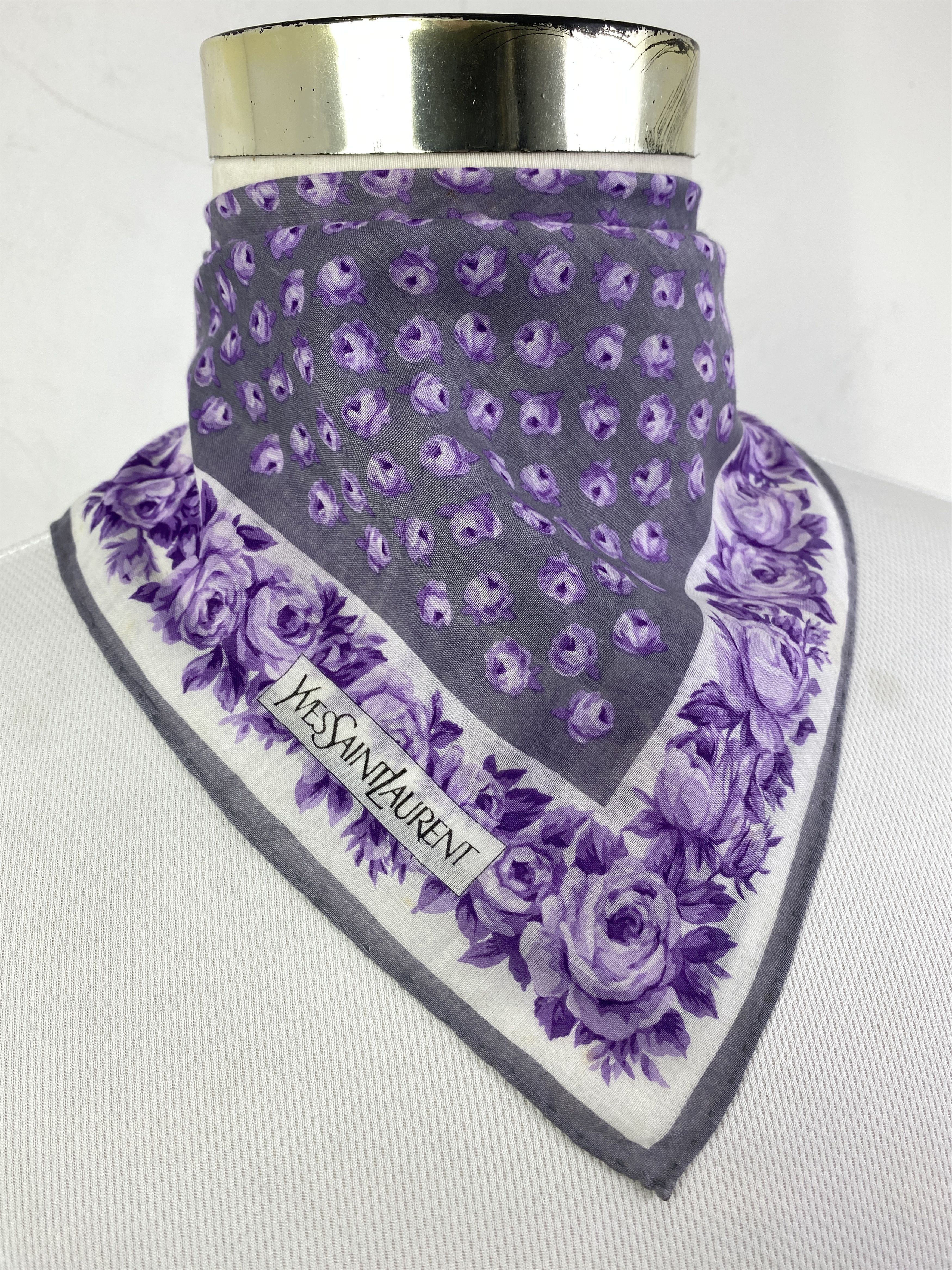 Yves Saint Laurent Yves Saint Laurent Handkerchief / Neckerchief HKC0800 Size ONE SIZE - 2 Thumbnail