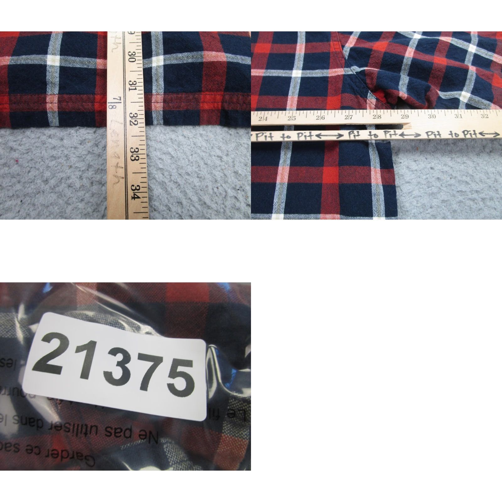 Vintage Snoop Dogg Shirt Mens 2XB Plaid Button Up Cotton Short Sleeve Embroidered SNOOP DOGG Navy Red Size US XXL / EU 58 / 5 - 8 Thumbnail