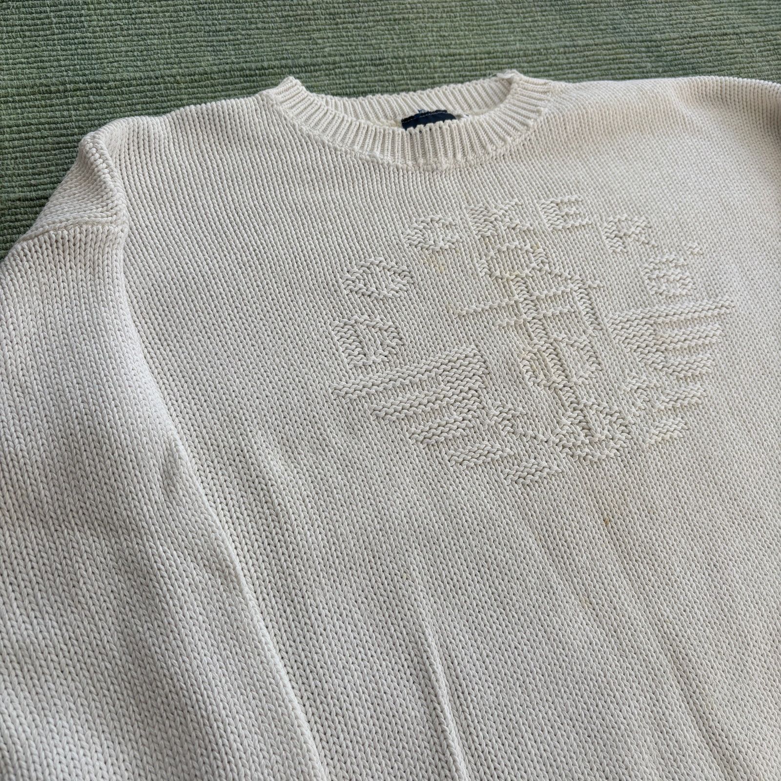 Dockers × Vintage Vintage Dockers white cotton knit boat anchor sweatshirt Size US L / EU 52-54 / 3 - 5 Thumbnail