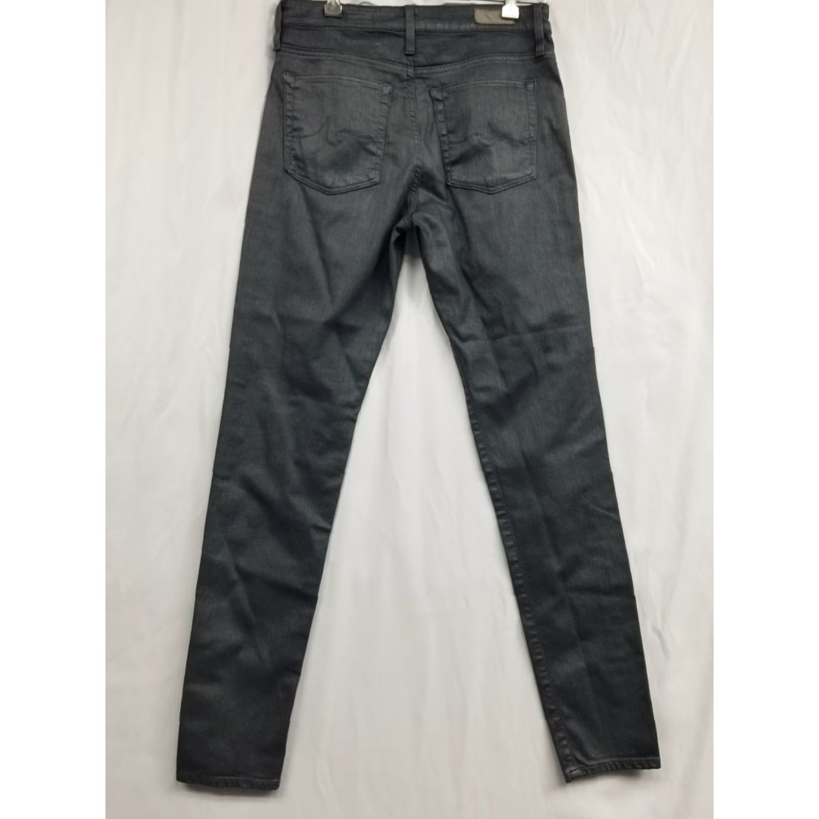 Vintage AG Adriano Goldschmied Farrah Skinny Jeans 28R Gray Metallic High Rise Cotton Blend 5-Pocket Women’s Pants Budget Size 28" / US 6 / IT 42 - 2 Thumbnail