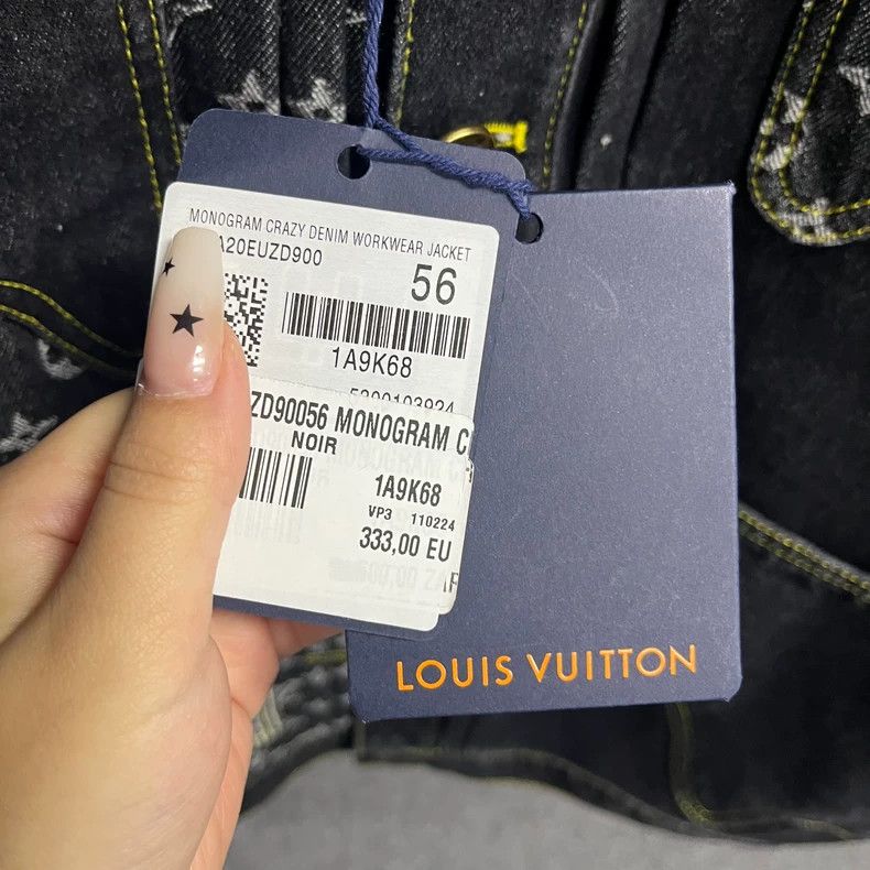 Louis Vuitton louis vuitton Black deconstructed patchwork denim jacket wi Size US XL / EU 56 / 4 - 2 Thumbnail