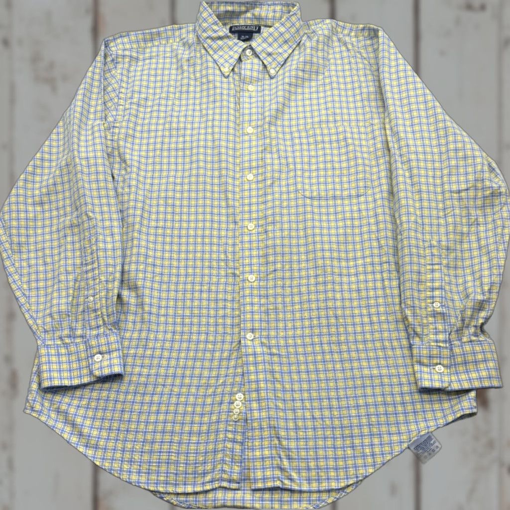 Lands' End VINTAGE Lands' End Long Sleeve Button Down Mens Large Checked Shirt Cotton 2167 Size US L / EU 52-54 / 3 - 1 Thumbnail