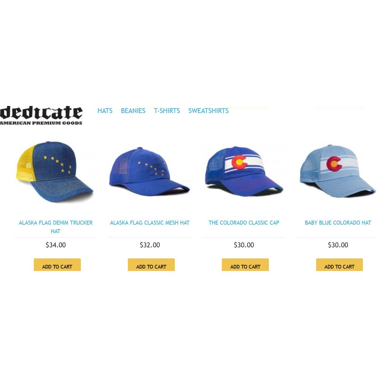Colorado Trading Co. (2) COLORADO Flag TRUCKER hat DEDICATE white blue Caps SET Size ONE SIZE - 3 Thumbnail