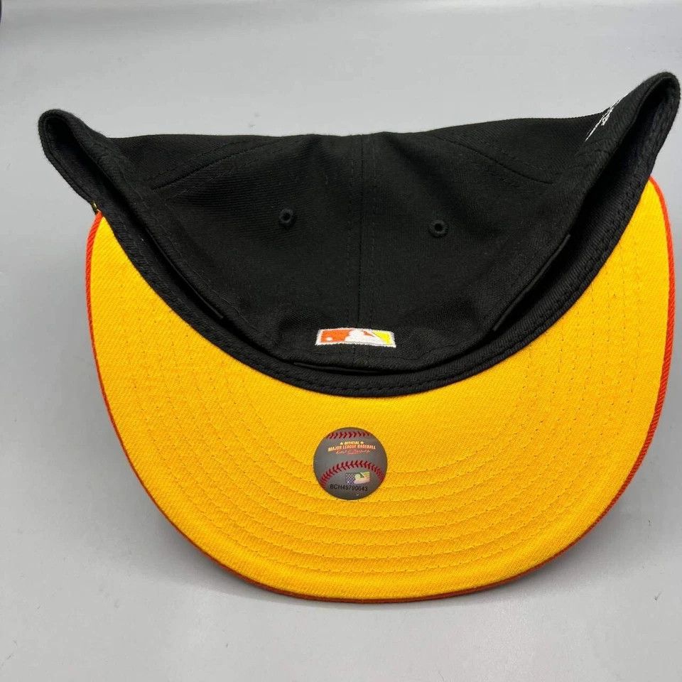 New Era Houston Astros Hat Men 7 3/8 59Fifty New Era MLB Fitted Cap Size ONE SIZE - 5 Thumbnail