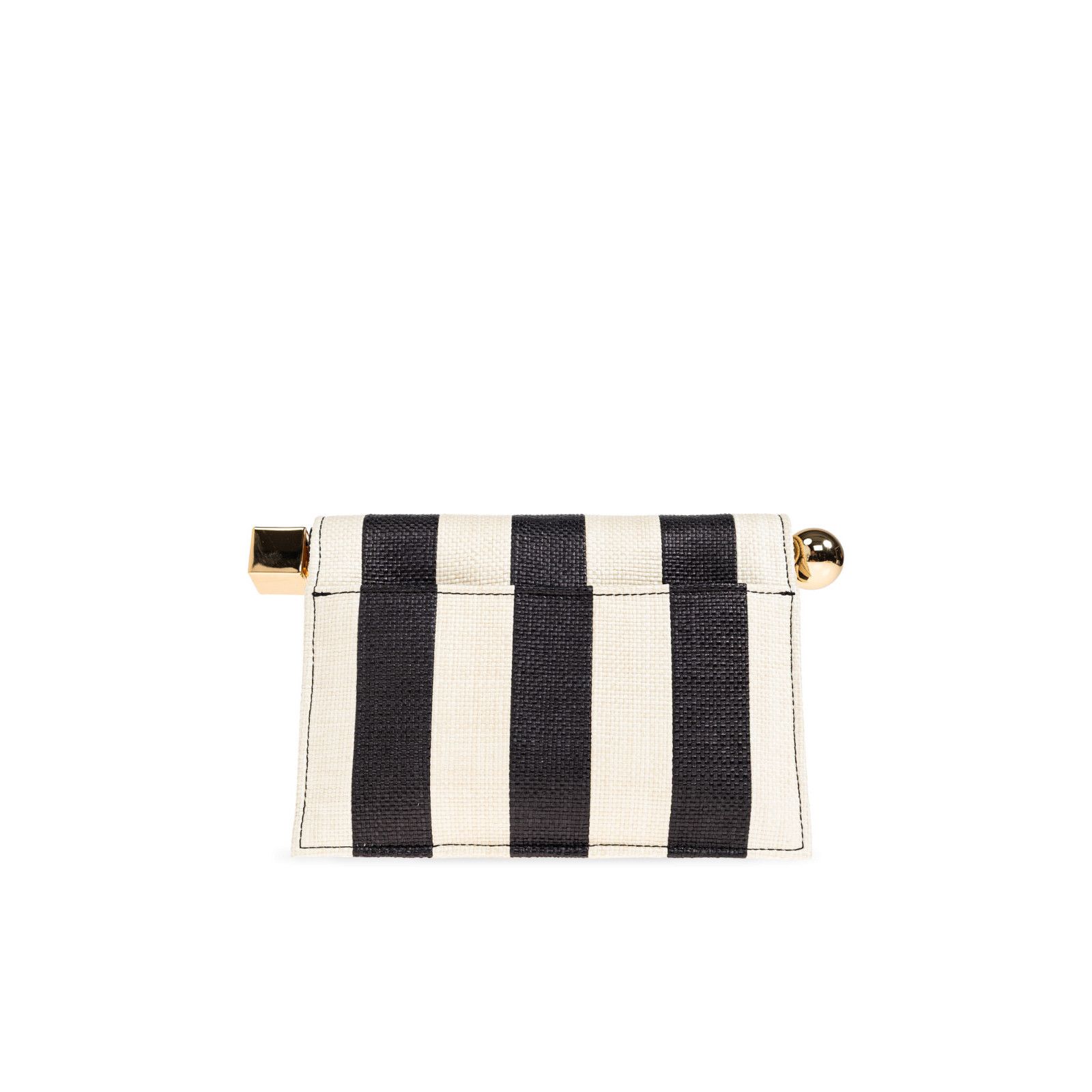 Jacquemus JACQUEMUS Small Rond Striped Cream Black Handbag New & Authe Size ONE SIZE - 2 Thumbnail