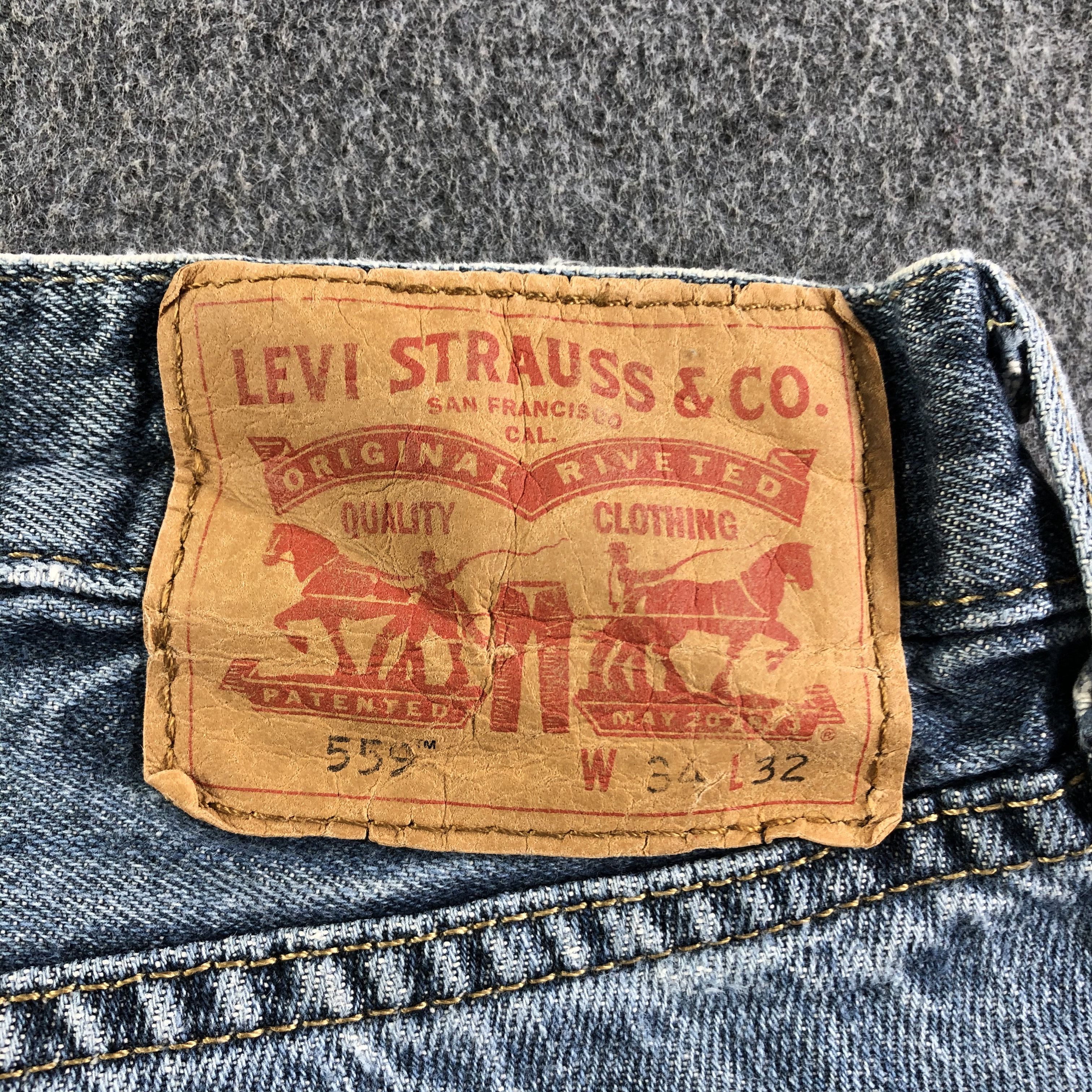 Levi's Vintage Blue Wash Levis 559 Jeans-J3314 Size US 35 - 5 Thumbnail