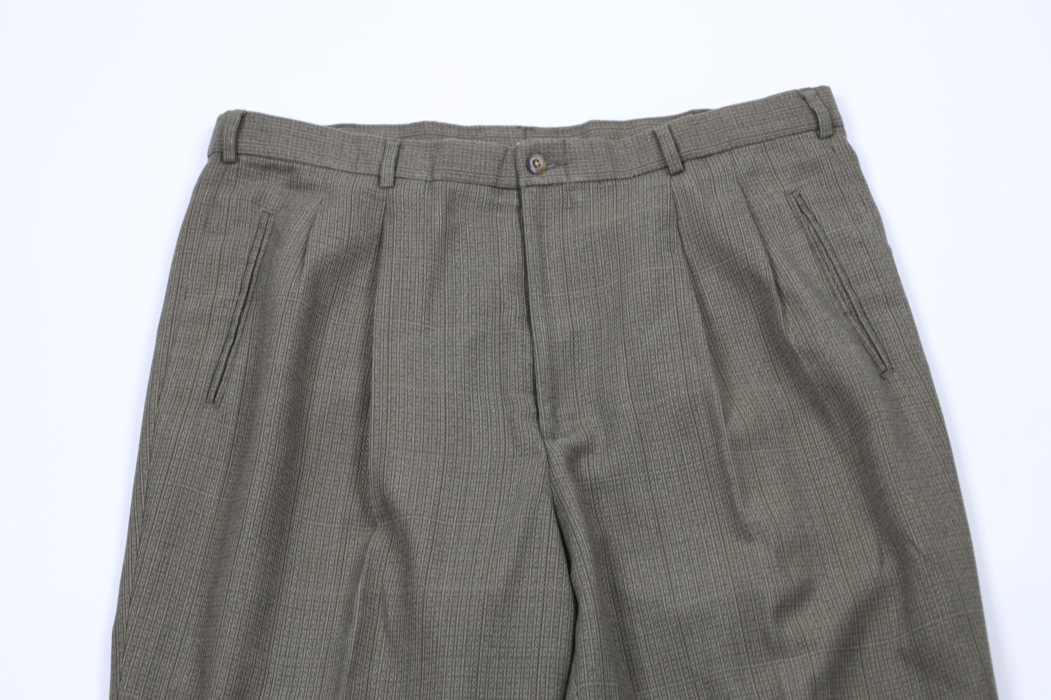 Vintage Vintage 90s Streetwear Wool Blend Wide Leg Chino Pants Size US 36 / EU 52 - 2 Thumbnail