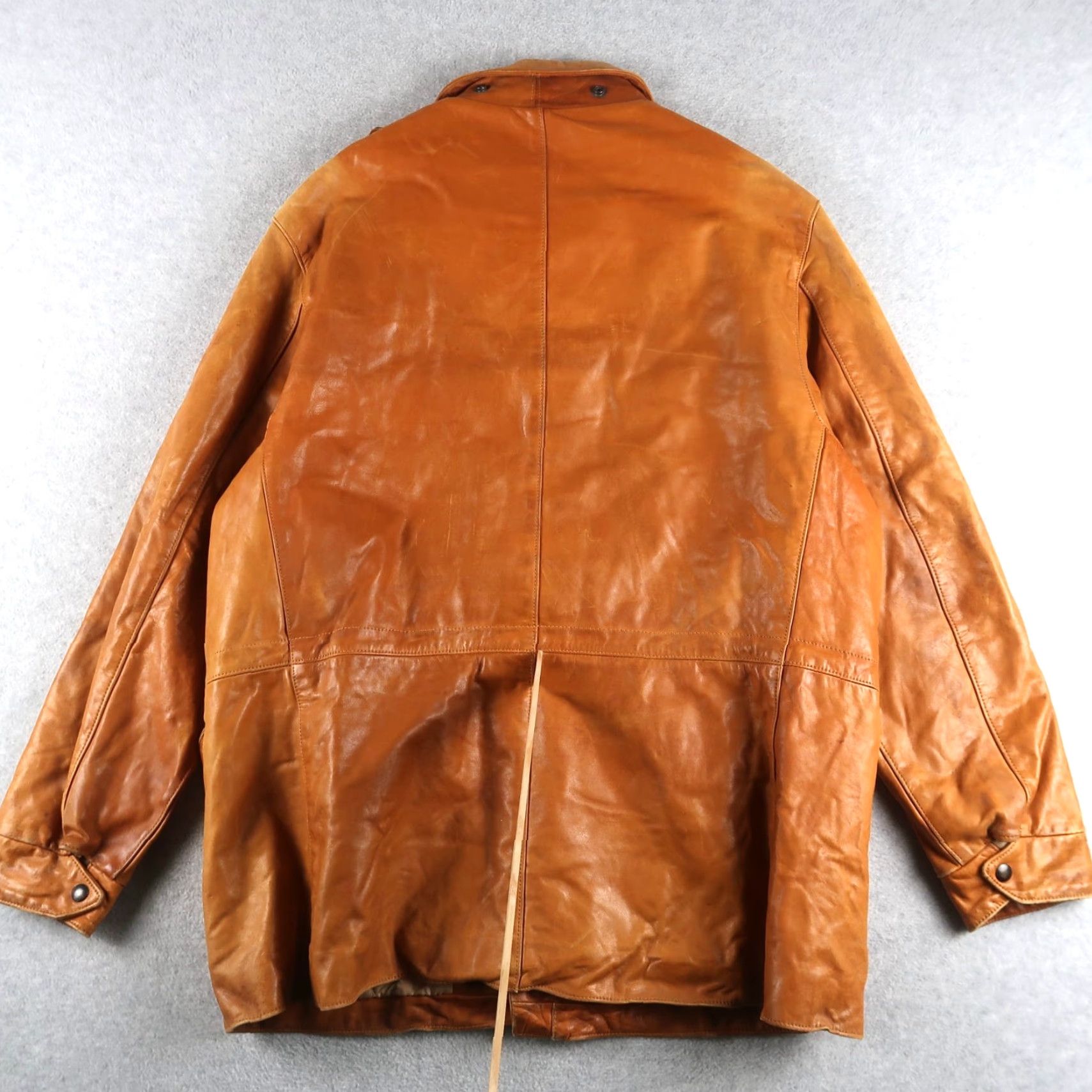 Vintage VINTAGE Overland M-65 Military Jacket Men L Brown Leather Mid-Length Ladies? No, Men’s L. Size US L / EU 52-54 / 3 - 2 Thumbnail