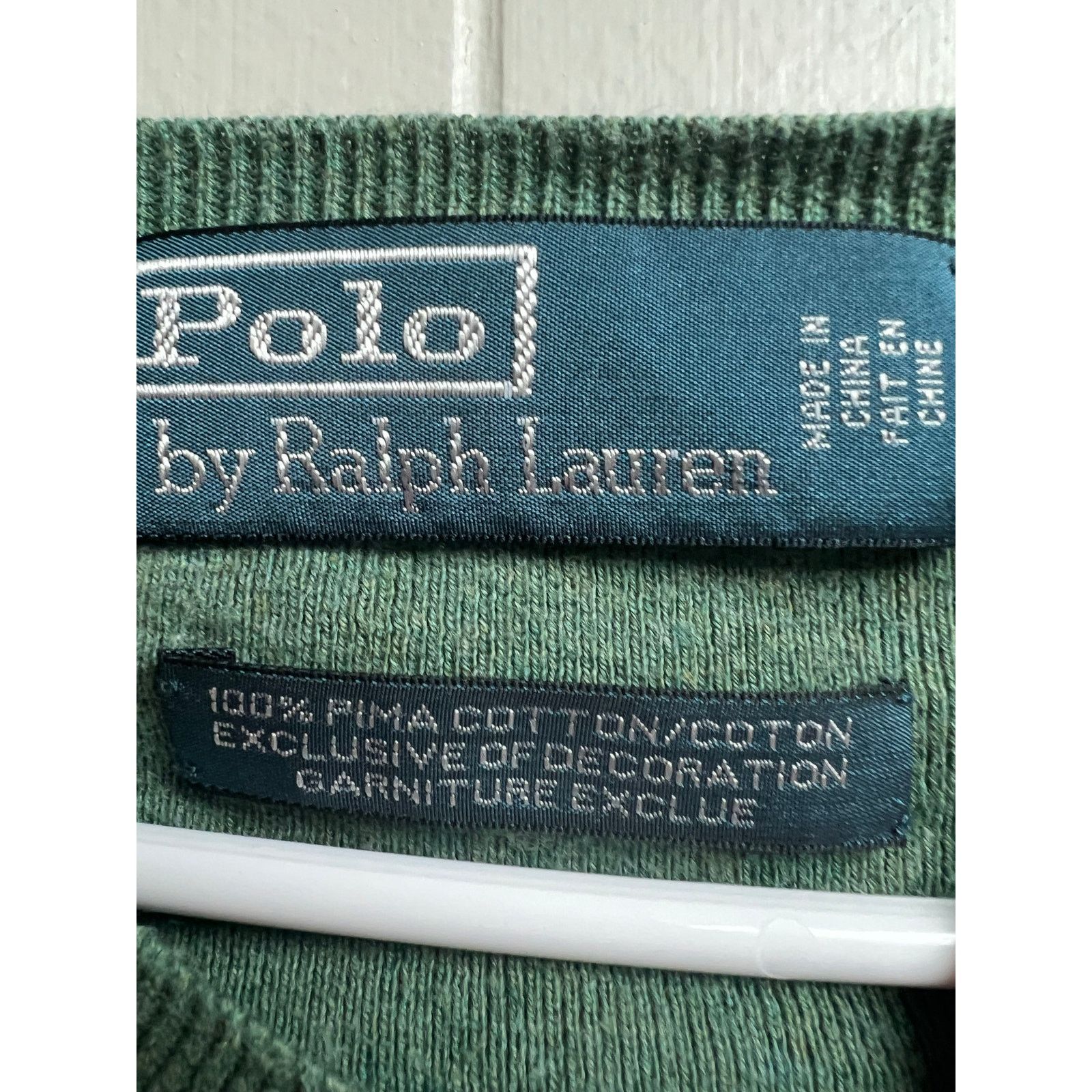 Ralph Lauren Polo by Ralph Lauren Men's Pima Cotton V-Neck Sweater Large Size US L / EU 52-54 / 3 - 5 Thumbnail