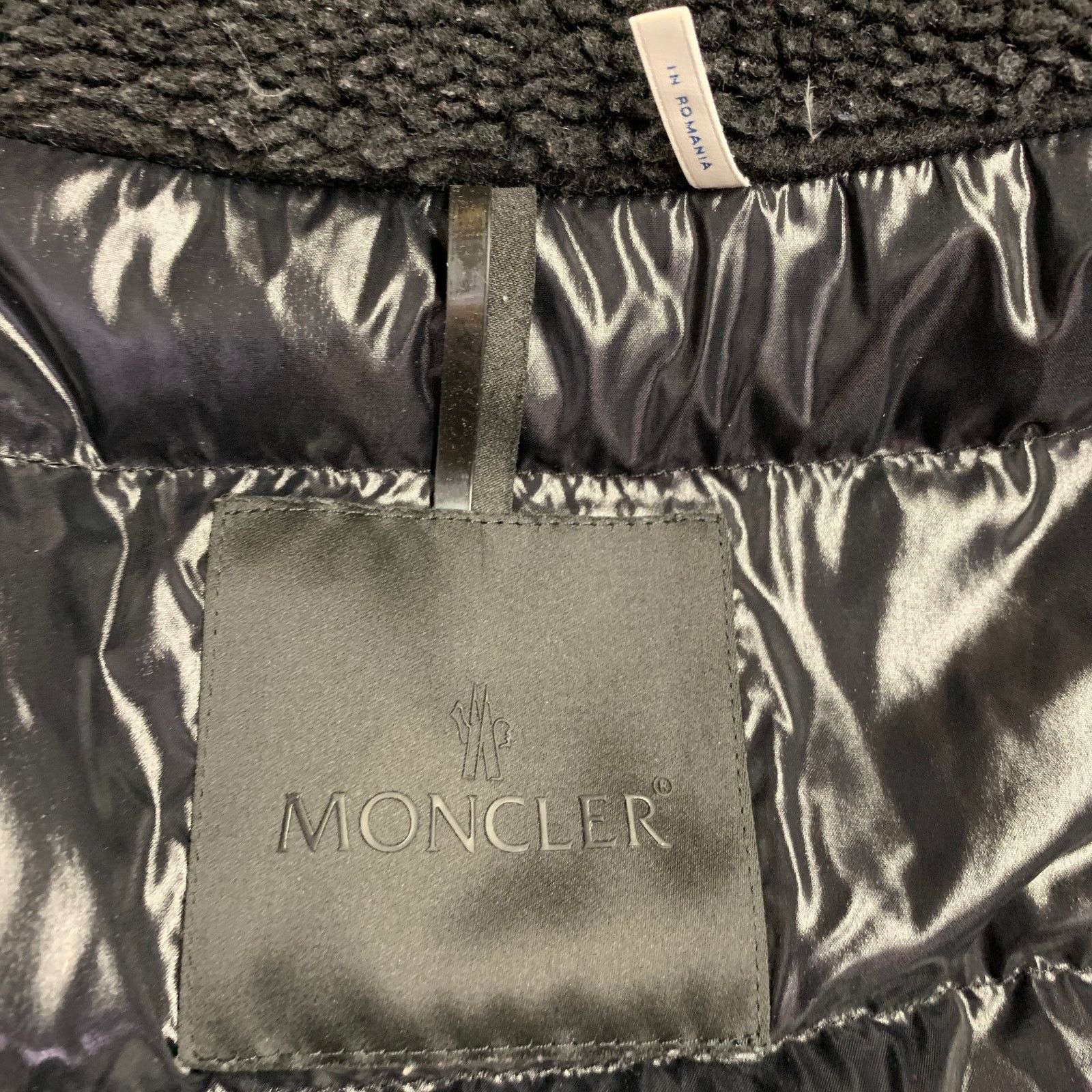 Moncler MONCLER Size L Black Mixed Fabrics Down Filled Zip Up Jacket Size US L / EU 52-54 / 3 - 4 Thumbnail