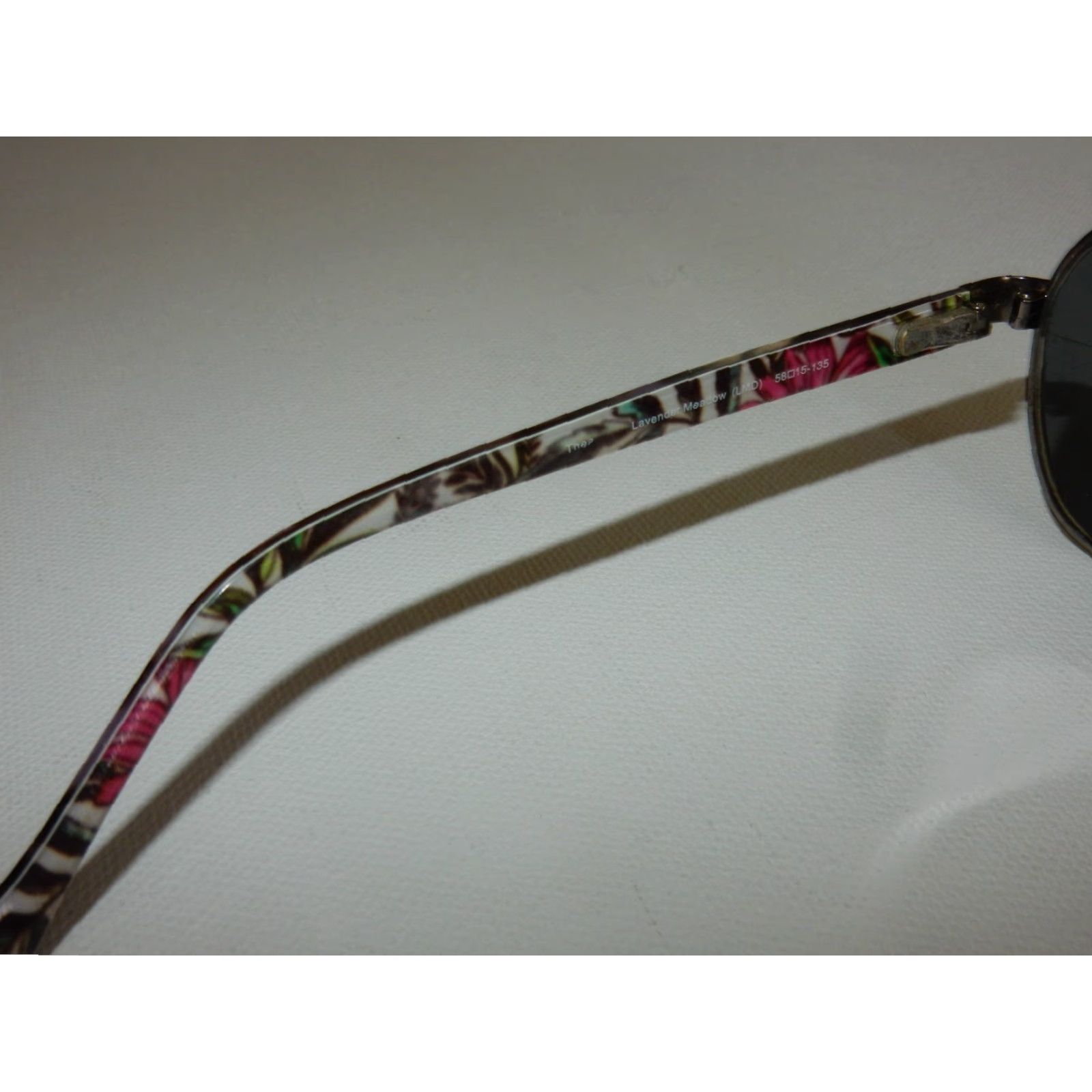 Vera Bradley VERA BRADLEY Sunglasses Frames Women 58x15 Lavender Meadow Silver-Brown-Purple Fashion Accessories Size ONE SIZE - 4 Thumbnail