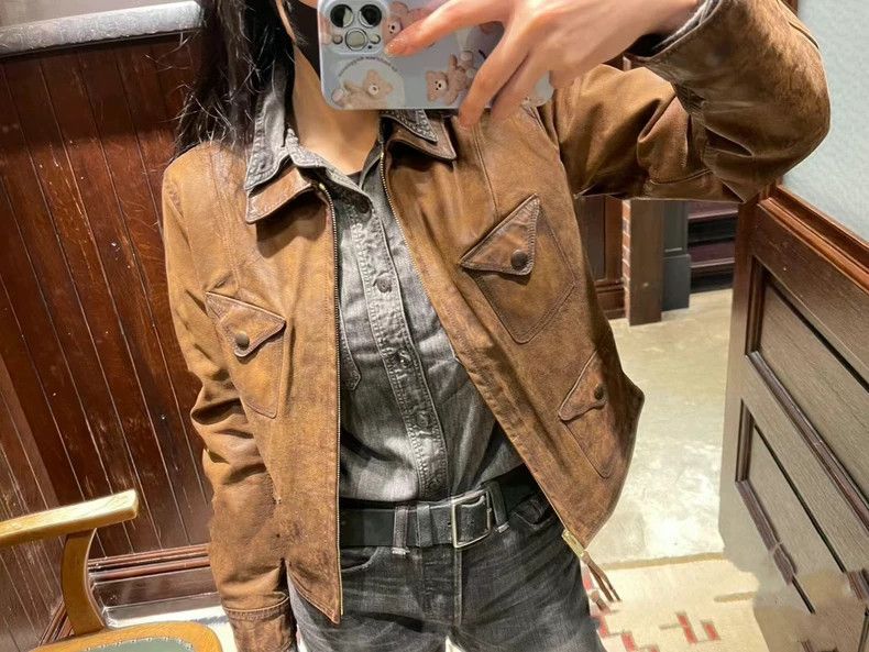 RRL Ralph Lauren RRL Ralph Lauren Women's cowhide leather jacket Size S / US 4 / IT 40 - 3 Thumbnail