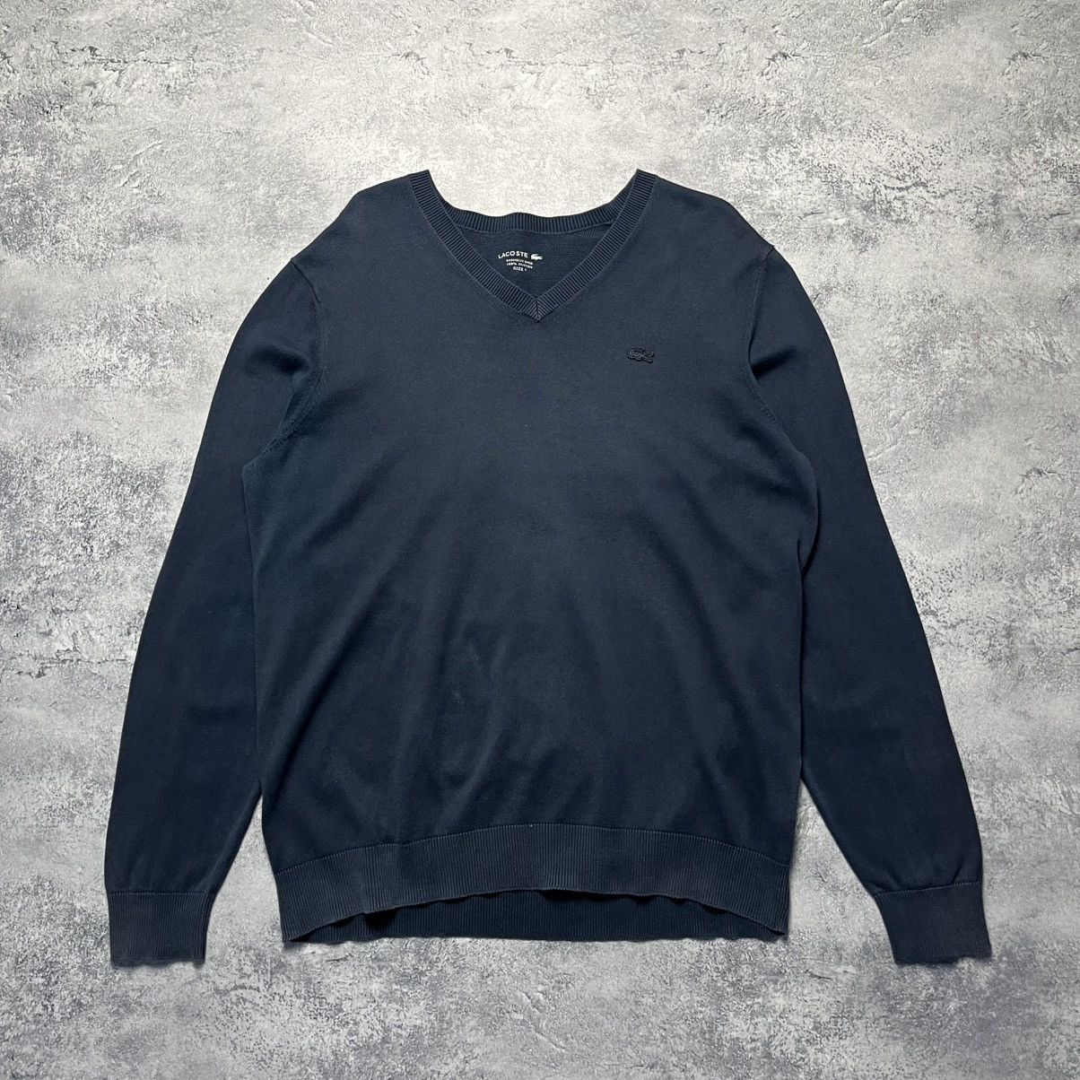 Lacoste Lacoste Blue V-Neck Sweater Streetwear Y2K Designer Size US L / EU 52-54 / 3 - 1 Thumbnail