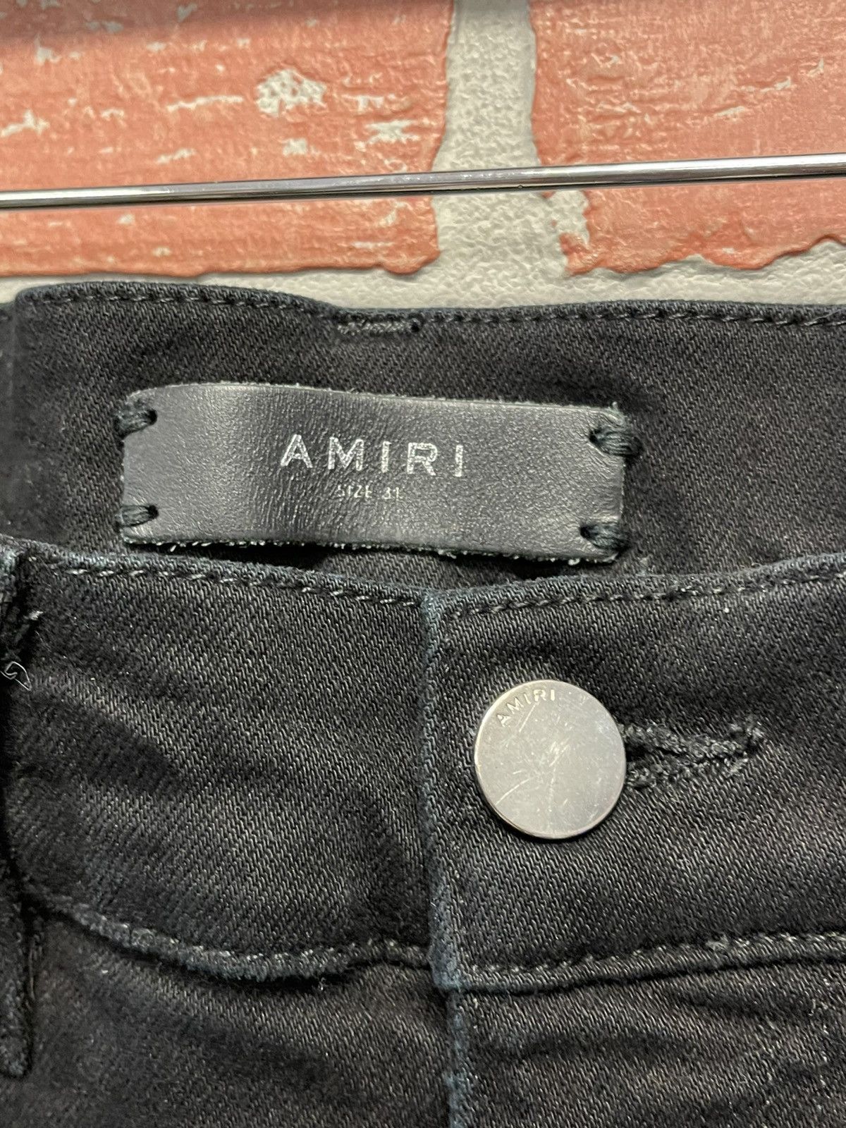 Amiri Size 31 - AMIRI Stacked Skinny Jeans Black Distressed Size US 31 - 7 Thumbnail