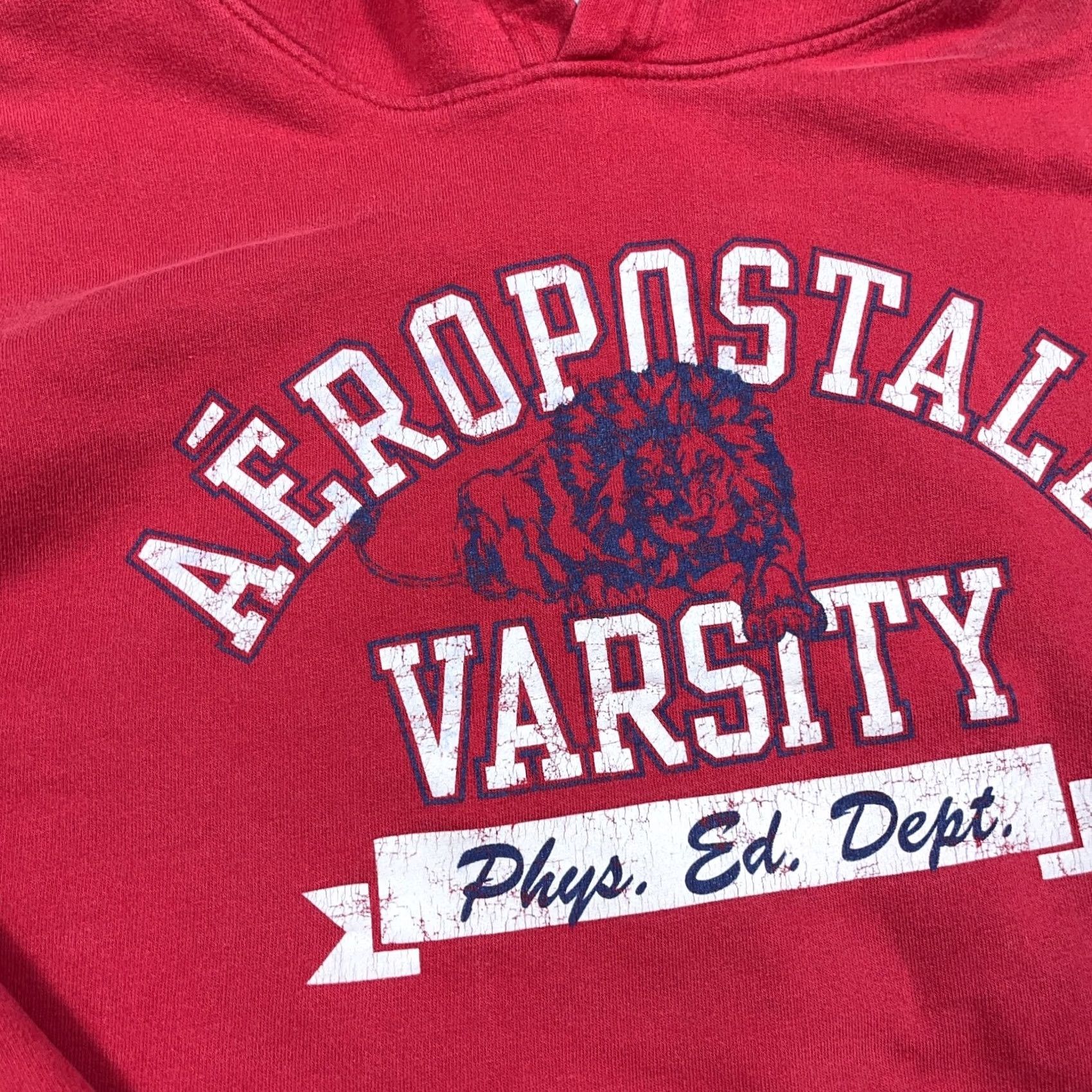 Aeropostale VINTAGE Aeropostale Hoodie Men XL Red Sweatshirt Spellout Boxy 2000s Varsity Logo Graphic Print Hooded Size US XL / EU 56 / 4 - 5 Thumbnail