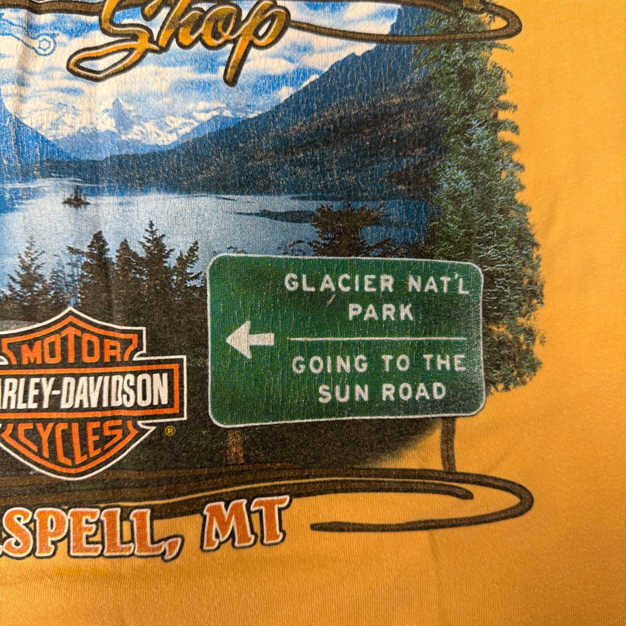 Harley Davidson KALISPELL MT Glacier NATIONAL Park MOUNTAIN GOAT Biker Shirt Size US L / EU 52-54 / 3 - 13 Thumbnail