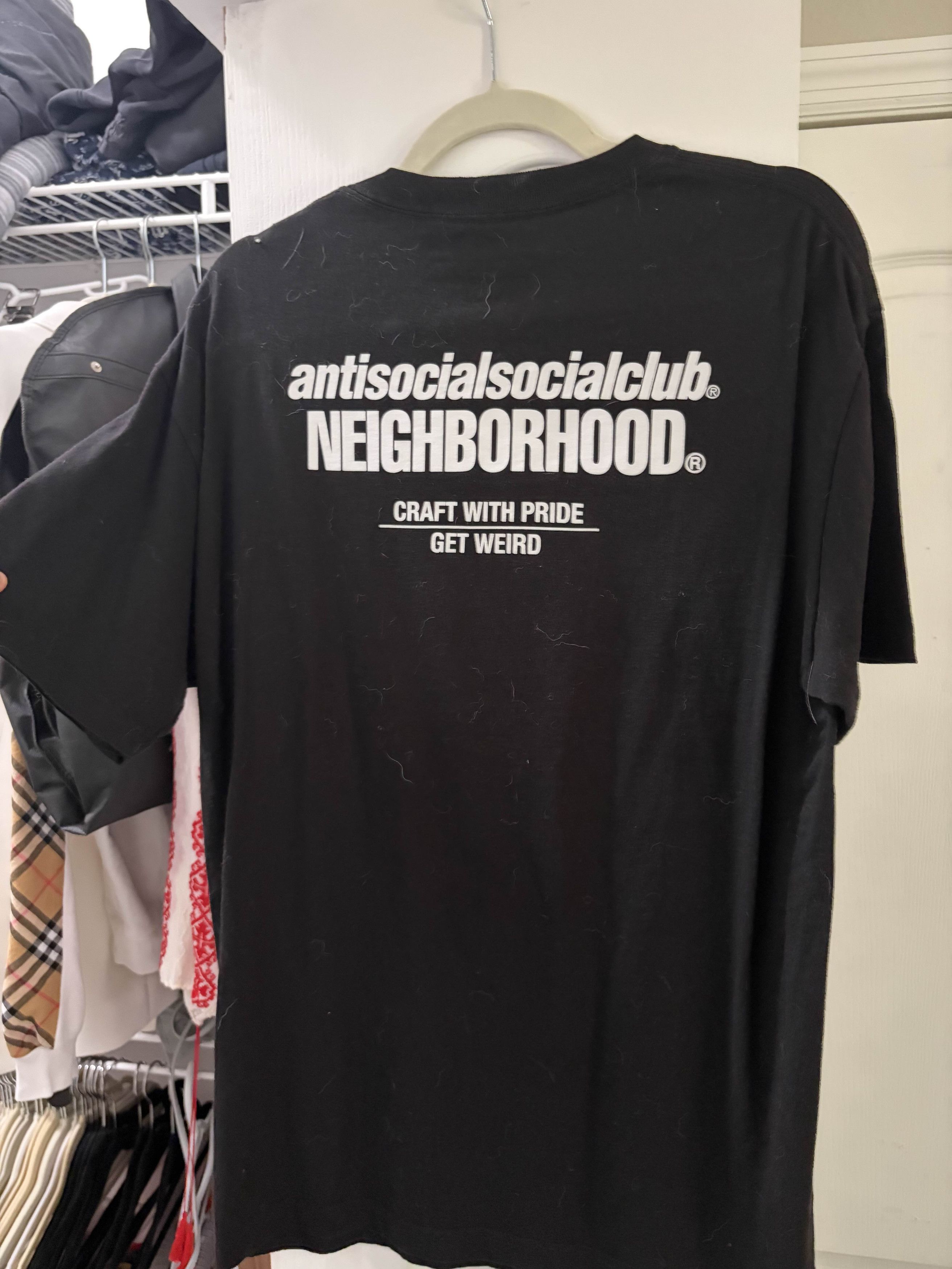 Anti Social Social Club × Neighborhood ASSC x Neighborhood Black Tee Size US L / EU 52-54 / 3 - 3 Thumbnail