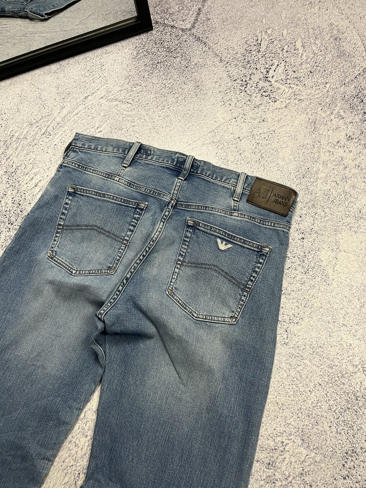 Armani × Vintage Vintage Y2K Armani Jeans Washed Denim Pants Jeans Streetwear Size US 34 / EU 50 - 7 Thumbnail