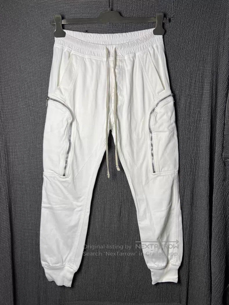 Rick Owens Rick Owens Pure White Workwear Zip Pocket Bomb Leggings Size US 32 / EU 48 - 1 Thumbnail