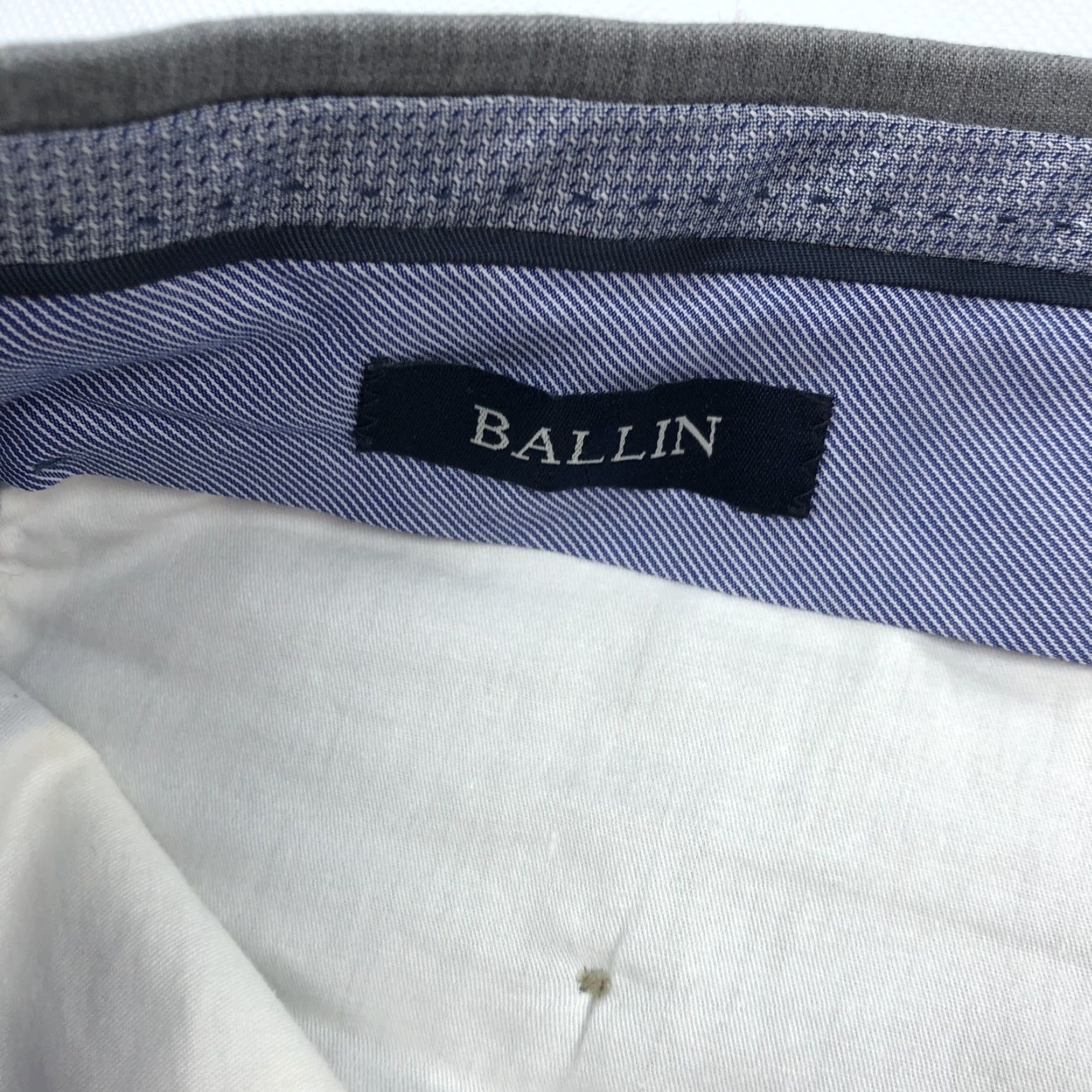 Vintage Ballin Mens Dress Pants Grey Flat Front Comfort-EZE 36x31.5 Wool 100 Flat Front Belt Loops Pockets Slim Straight Casual Workwear Business Formal Size US 36 / EU 52 - 5 Thumbnail