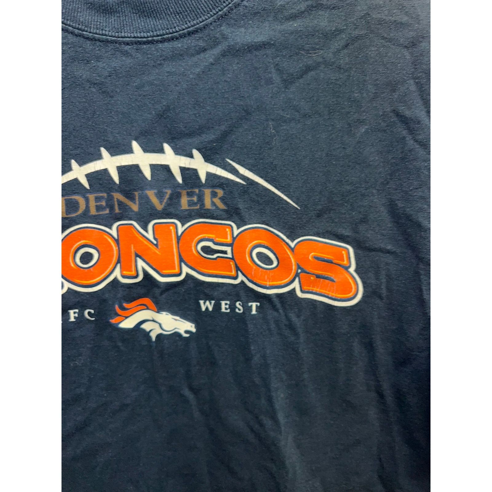 NFL Denver Broncos Shirt NFL West Football Blue Faded Shirt XL Size US XL / EU 56 / 4 - 5 Thumbnail