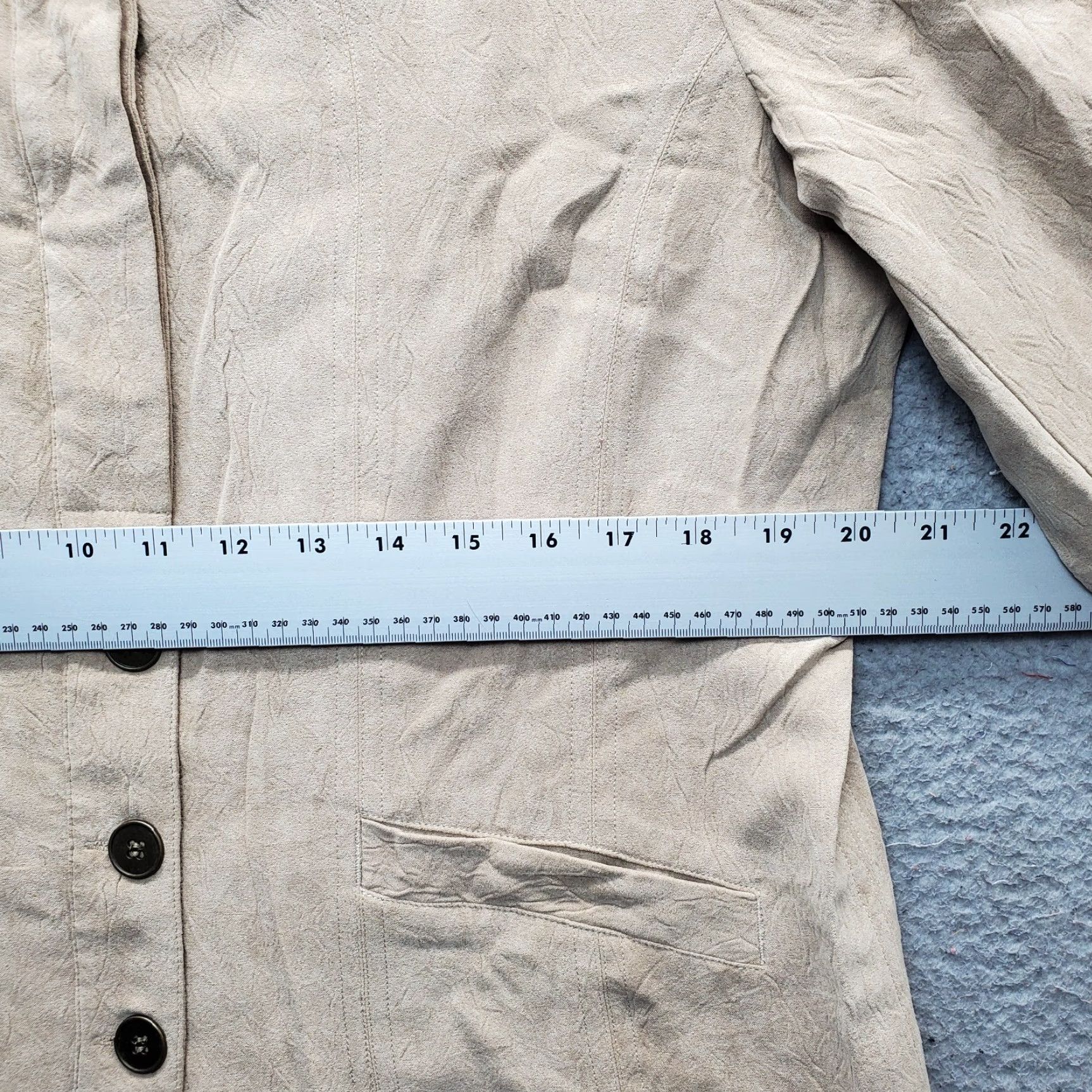 Vintage Chico's Jacket Womens Tan Lightweight Long Sleeve Collared Button Front - Size Womens Size: 2 - Brown - Jacket Size XS / US 0-2 / IT 36-38 - 4 Thumbnail