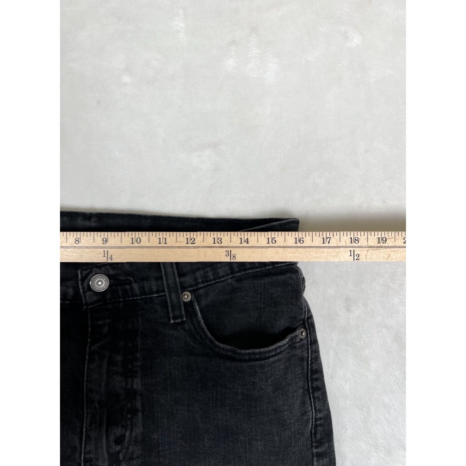 Levi's Levi's 514 Jeans Black Denim 32x29 Regular Straight Mens Read Inseam 29 Pockets Vintage No Size US 33 - 3 Thumbnail