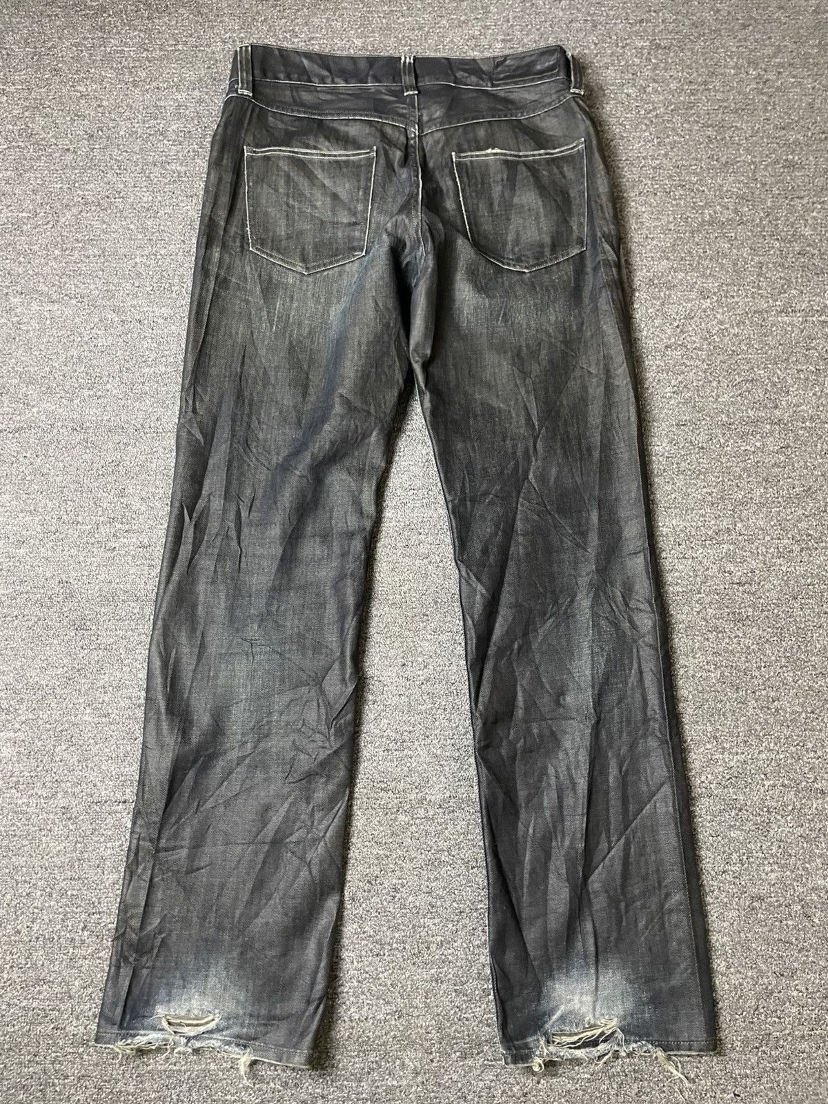 Japanese Brand × Vintage Back Number Distressed Denim Ripped Jeans (117) Size US 35 - 11 Thumbnail
