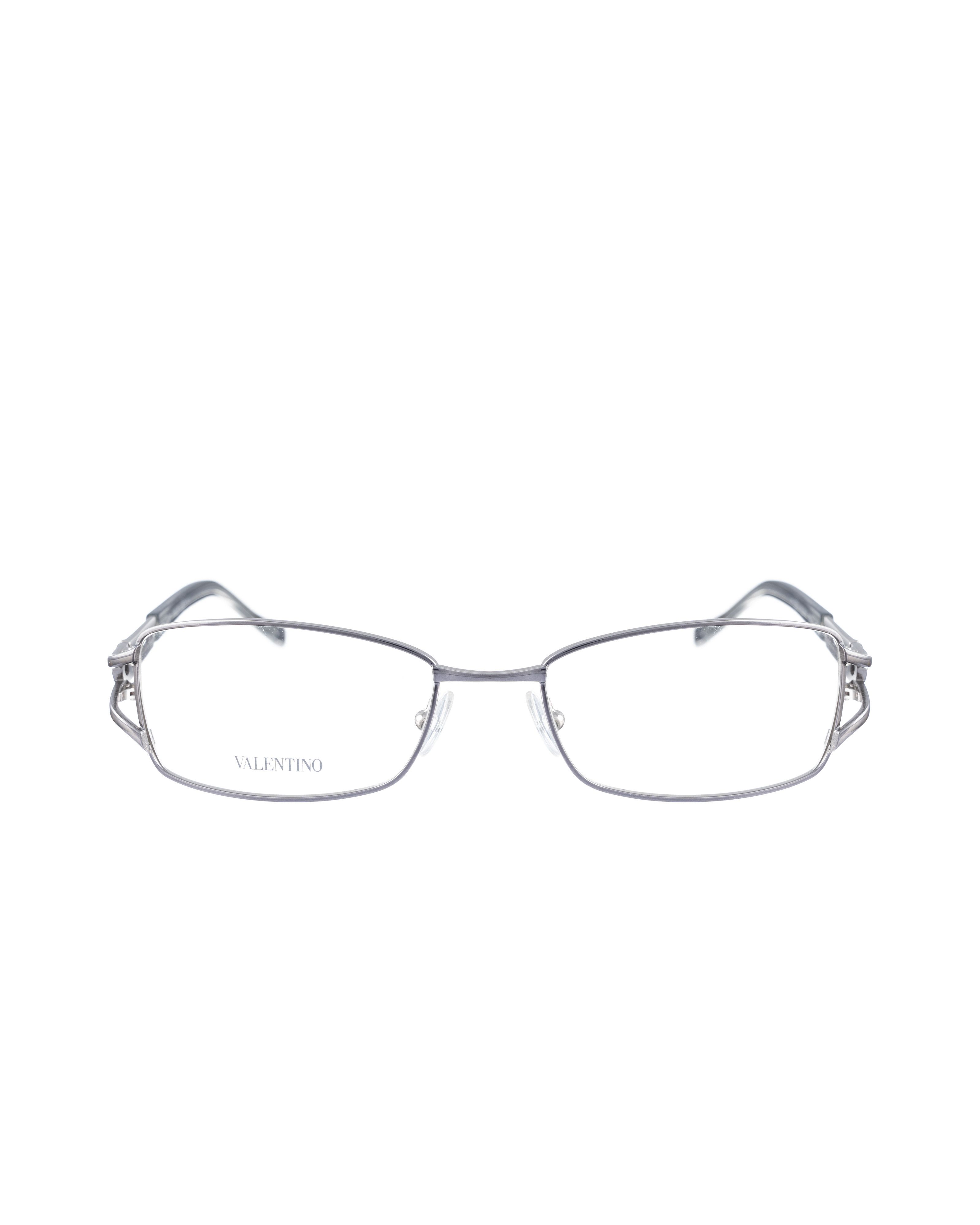 Valentino × Vintage Valentino 00s Dark Silver Metal Glasses with Gems Logo Size ONE SIZE - 2 Thumbnail