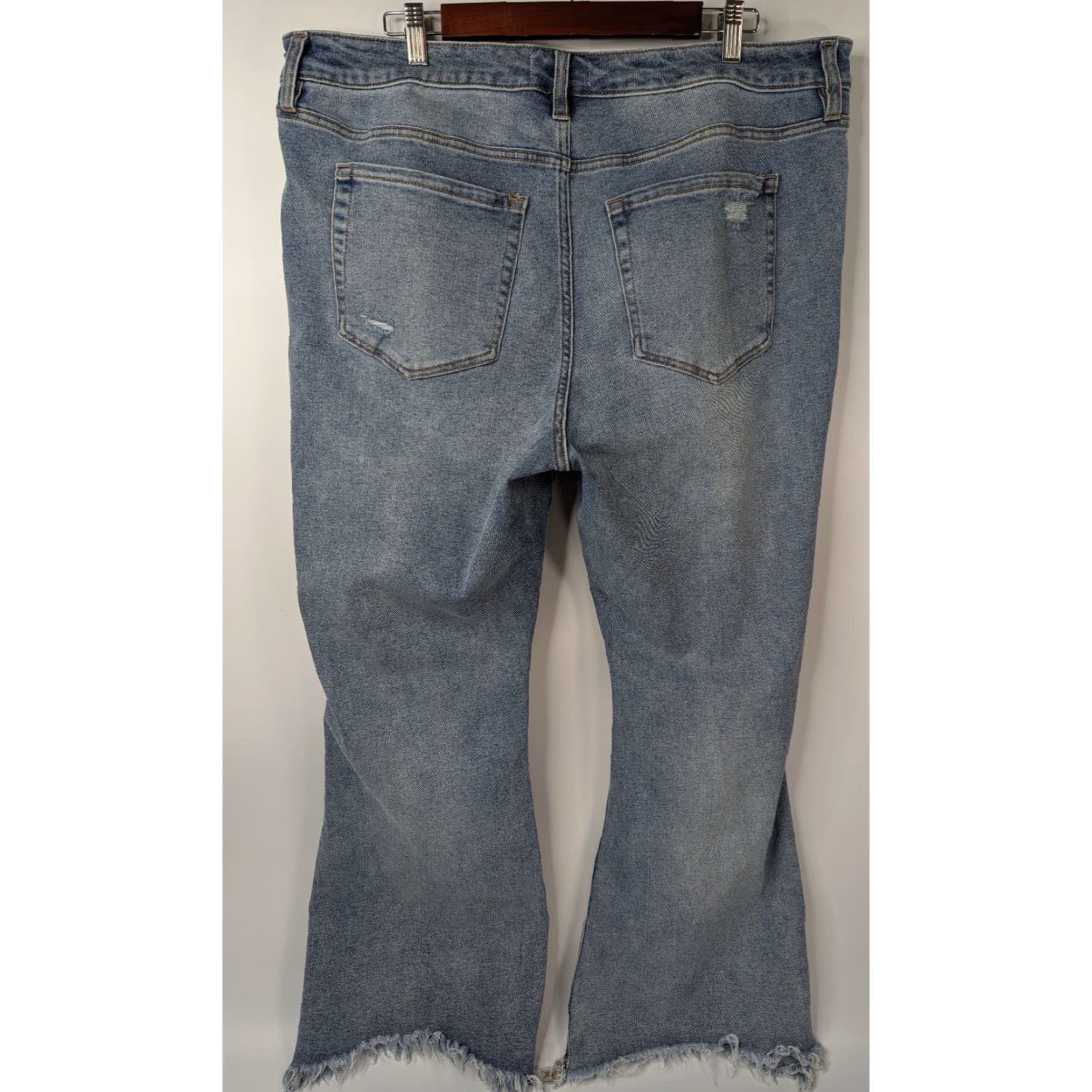 Vintage Lane Bryant Jeans Size 22 Mid Rise 8.5-10.5 Flare Stretch 5-Pocket Denim Bohemian City Women Plus Signature Jeans Blue Size 40" / US 18 - 5 Thumbnail