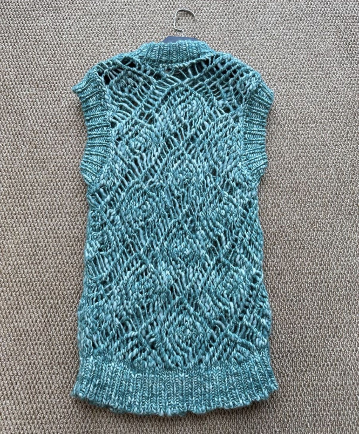 Namacheko Namacheko Green Marled Chunky Knit Sleeveless Vest K23 Size XL / US 12-14 / IT 48-50 - 7 Thumbnail