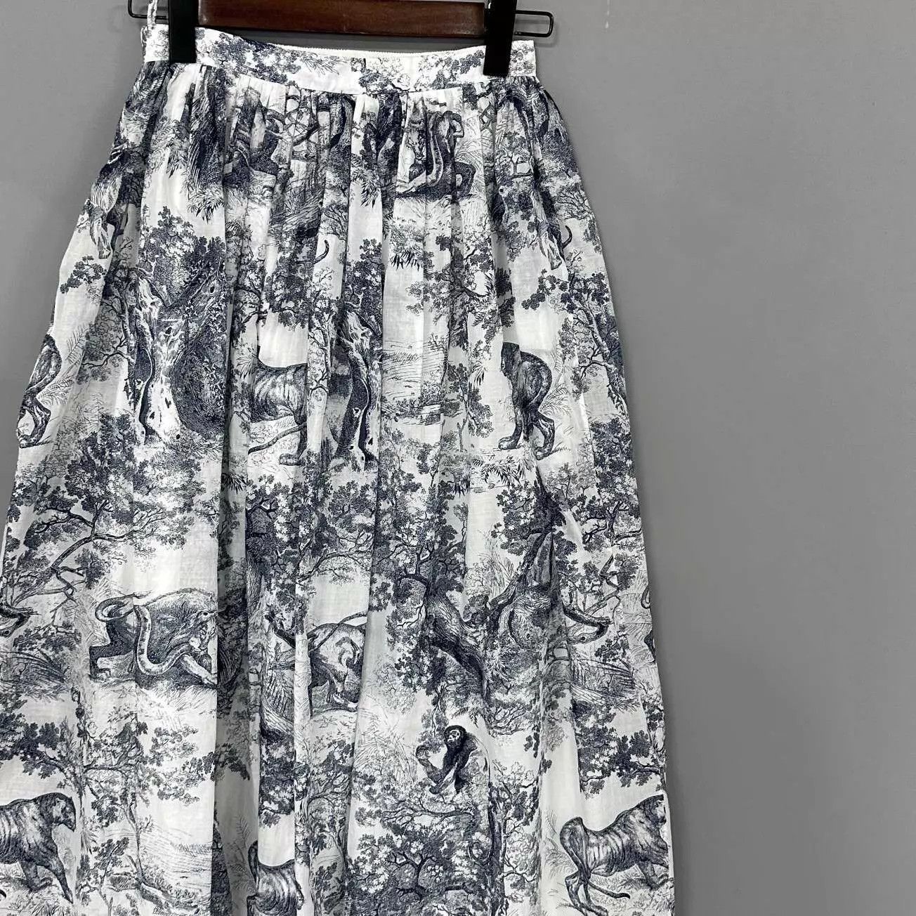 Dior Women's Dior Zoo Print Logo Double-Layer Long Dress 34 Size 25" / US 0 / IT 36 - 3 Thumbnail