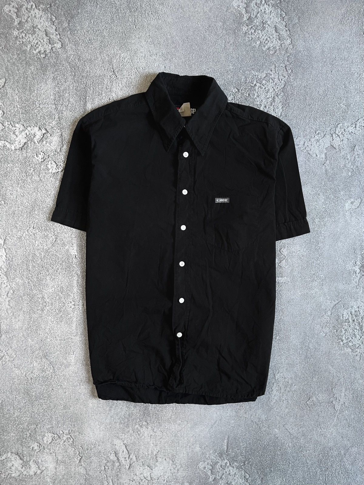 Diesel Diesel Mechanic Button Up Shirt M 90s Black Logo Patch Work Size US M / EU 48-50 / 2 - 2 Thumbnail