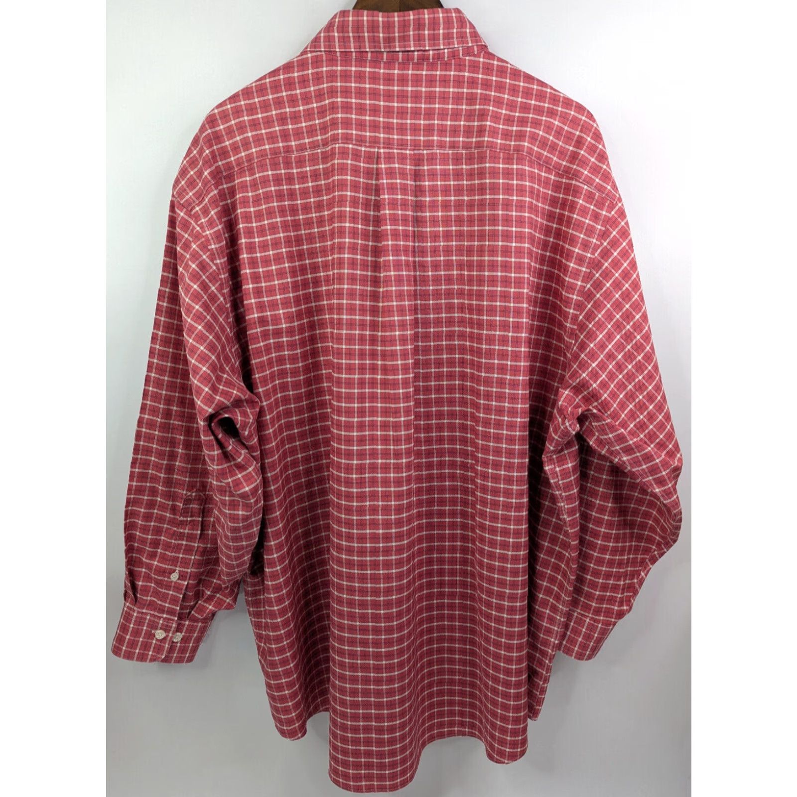 Brooks Brothers Brooks Brothers Shirt Mens 2XL Plaid Red Non-Iron Supima Cotton Long Sleeve Button-Up Button-Down Size US XXL / EU 58 / 5 - 4 Thumbnail