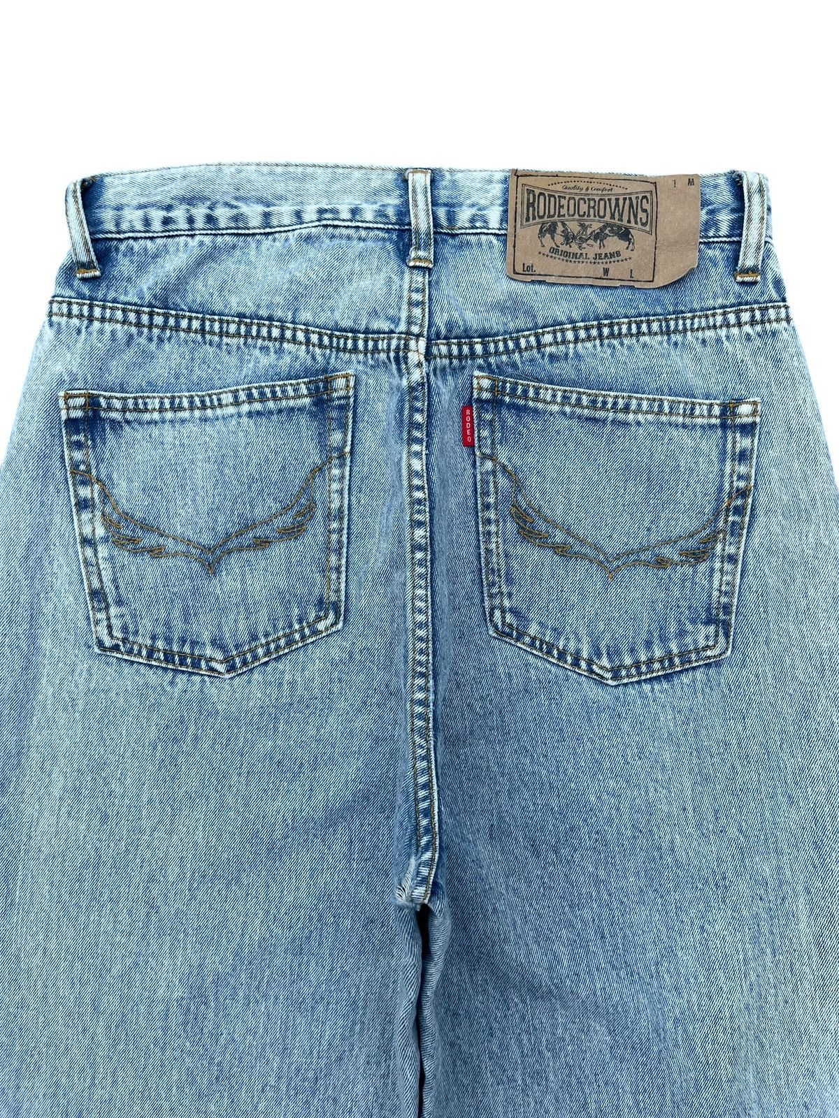 Other Vintage Japanese Brand Rodeo Crown Acid Washed Baggy Jeans Size 28" / US 6 / IT 42 - 4 Thumbnail