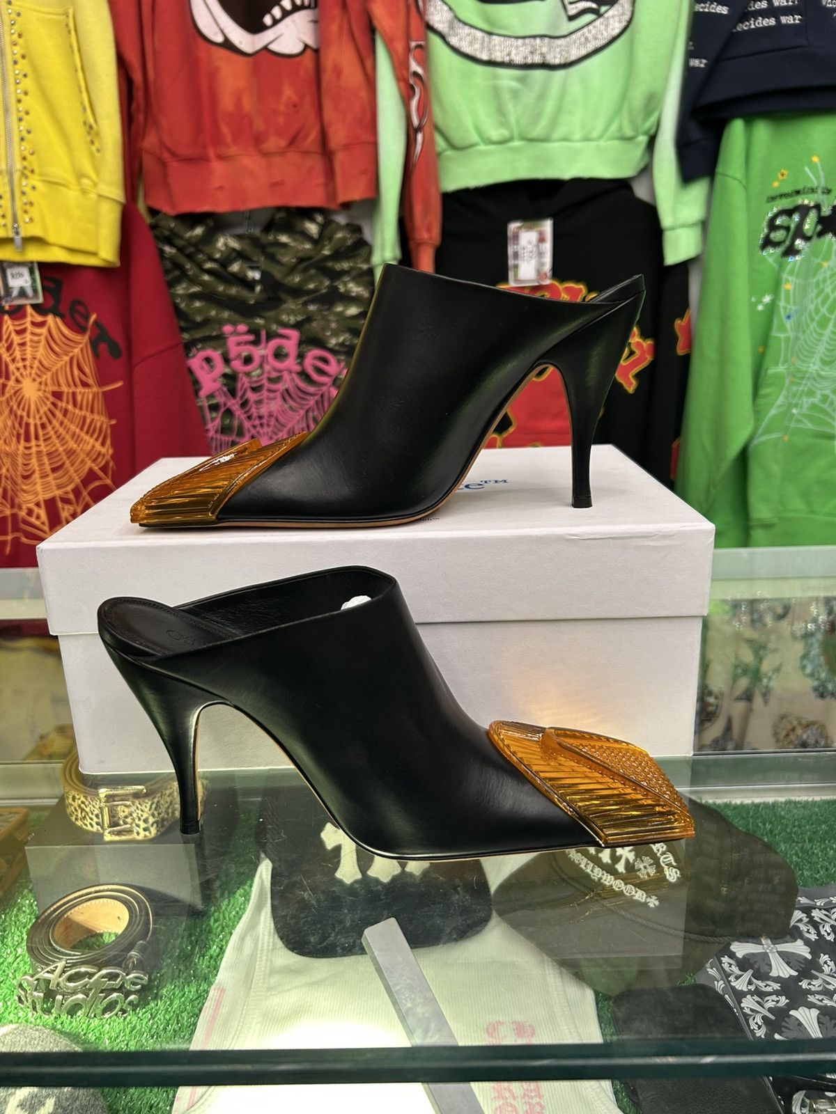 Off-White Off-White Womens Lunar Mule Black Orange Pre-Owned Size 9 Size US 9 / IT 39 - 2 Thumbnail