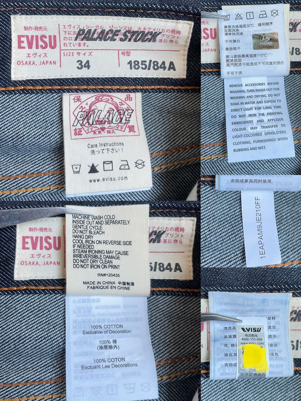 Evisu × Palace EVISU x PALACE multi-pocket jeans limited edition Size US 34 / EU 50 - 8 Thumbnail
