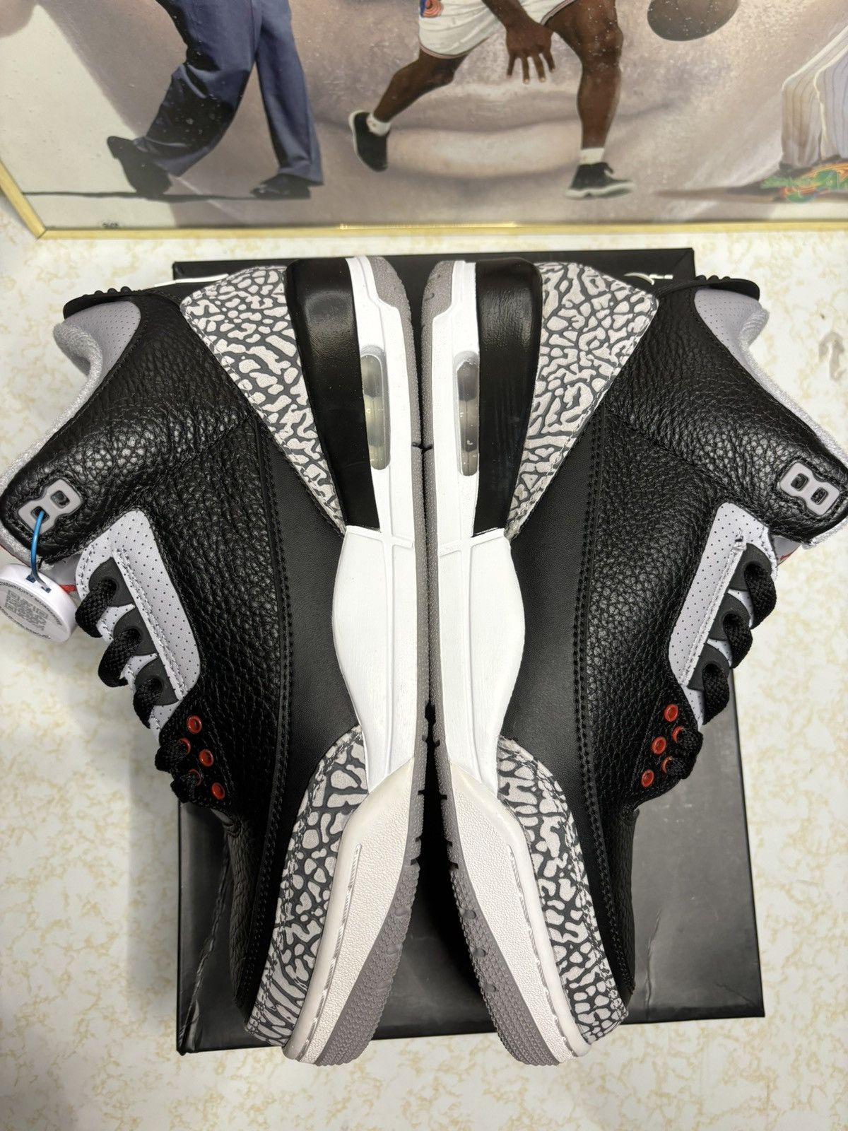Jordan Brand Jordan 3 Retro Black Cement 2018 Size US 10 / EU 43 - 4 Thumbnail
