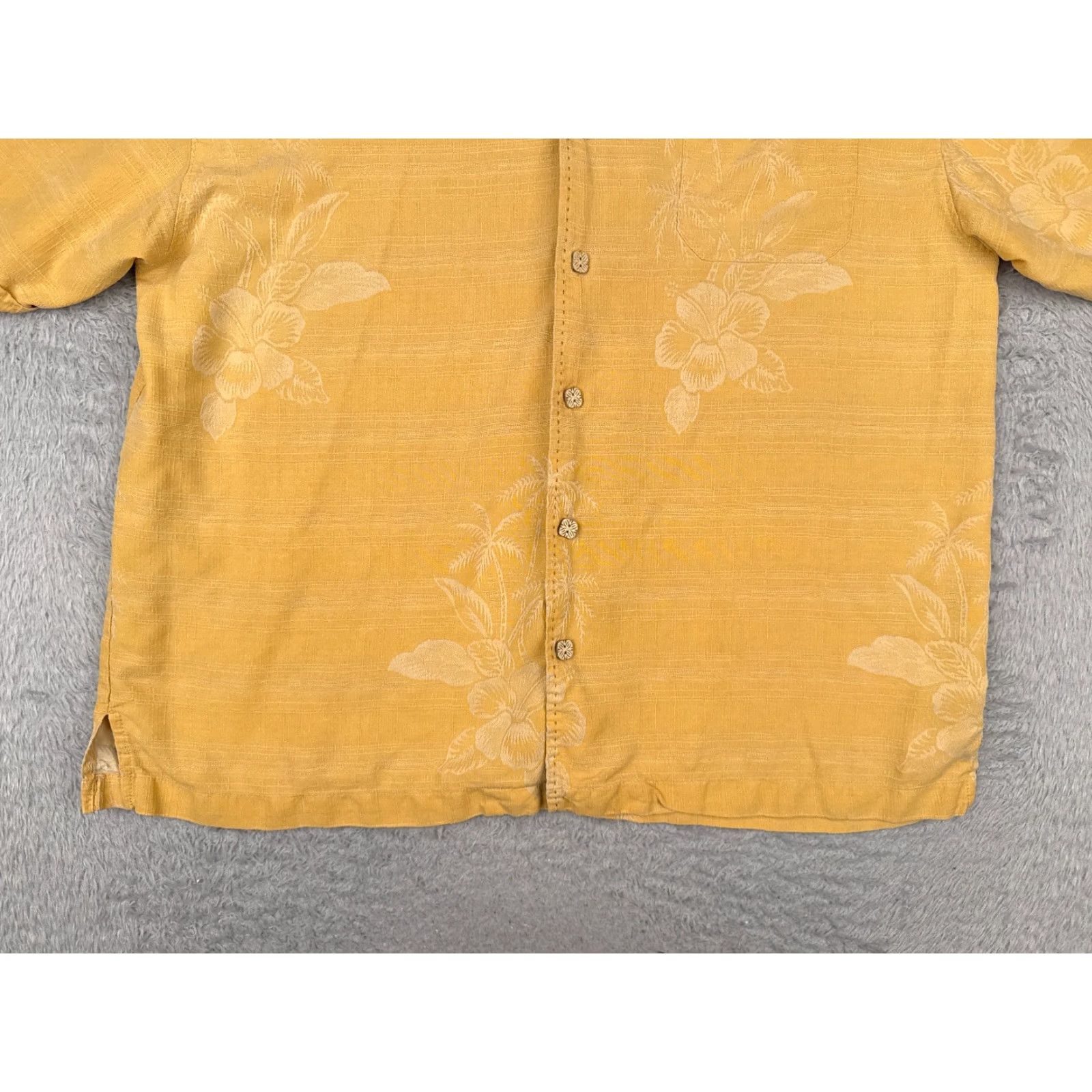 Vintage Jamaica Jaxx Shirt Men XL Yellow Floral Hawaiian 100% Silk Button Up, Button-Up, Aloha, Beach, Vacation, Resort, Casual Shirt Womens? Size US XL / EU 56 / 4 - 5 Thumbnail