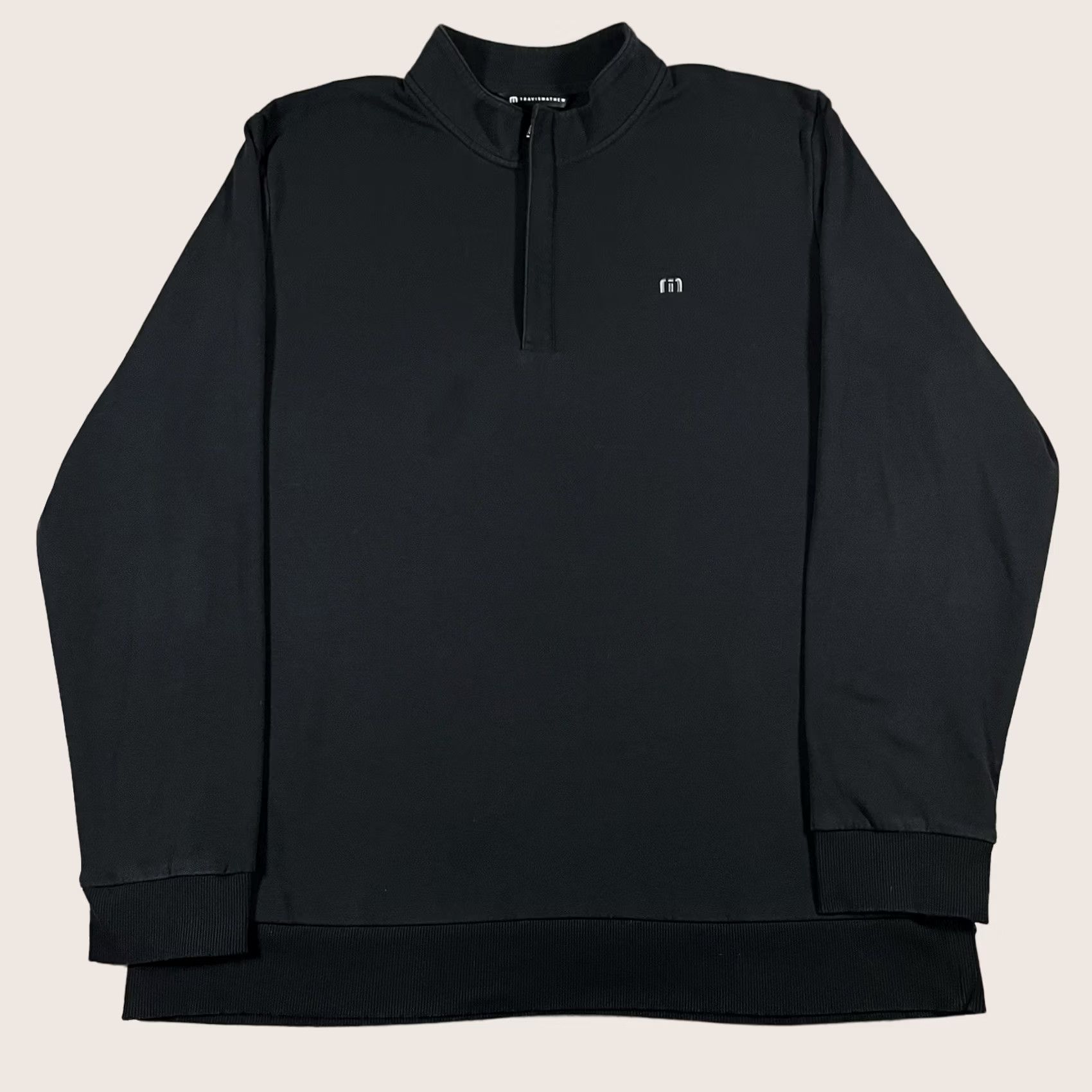 TravisMathew Travis Mathew 1/4 Zip Pullover Mens 3XL Black Stretch Golf Cotton Blend Shirt Size US XXL / EU 58 / 5 - 1 Thumbnail